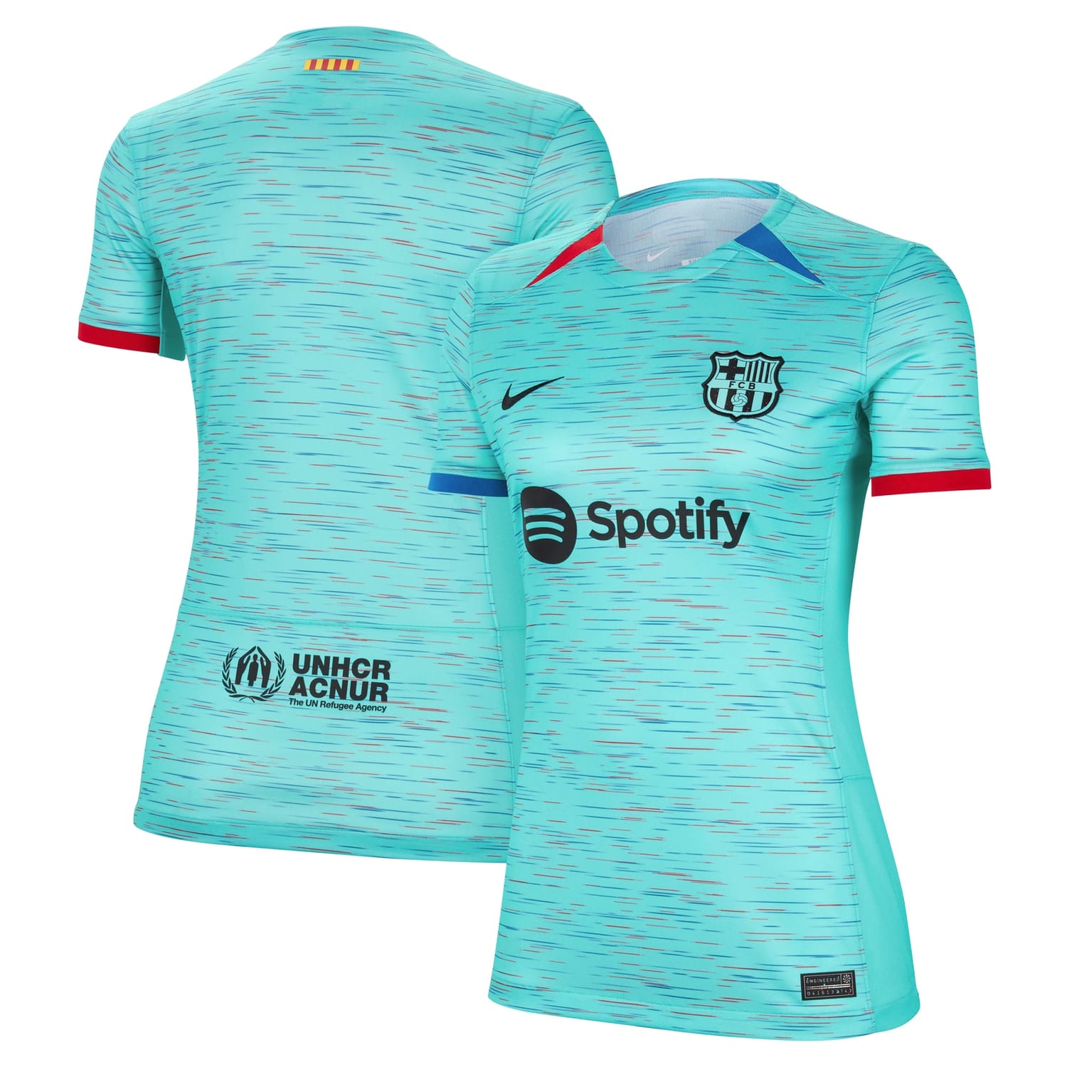 La Liga Barcelona Third Jersey Shirt Aqua 2023-24 for Women