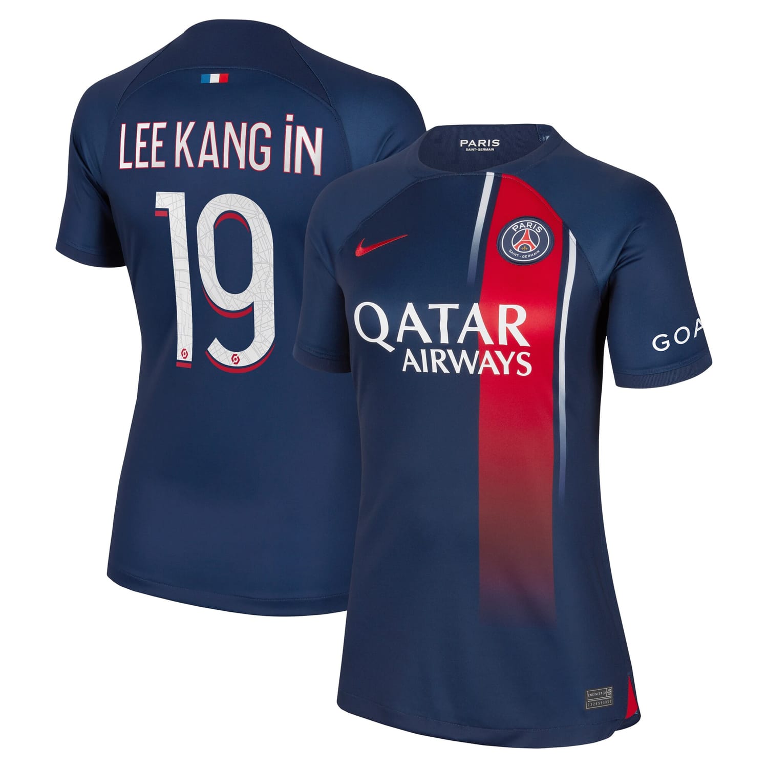 Ligue 1 Paris Saint-Germain Home Jersey Shirt 2023-24 player Lee Kang In 19 printing for Women