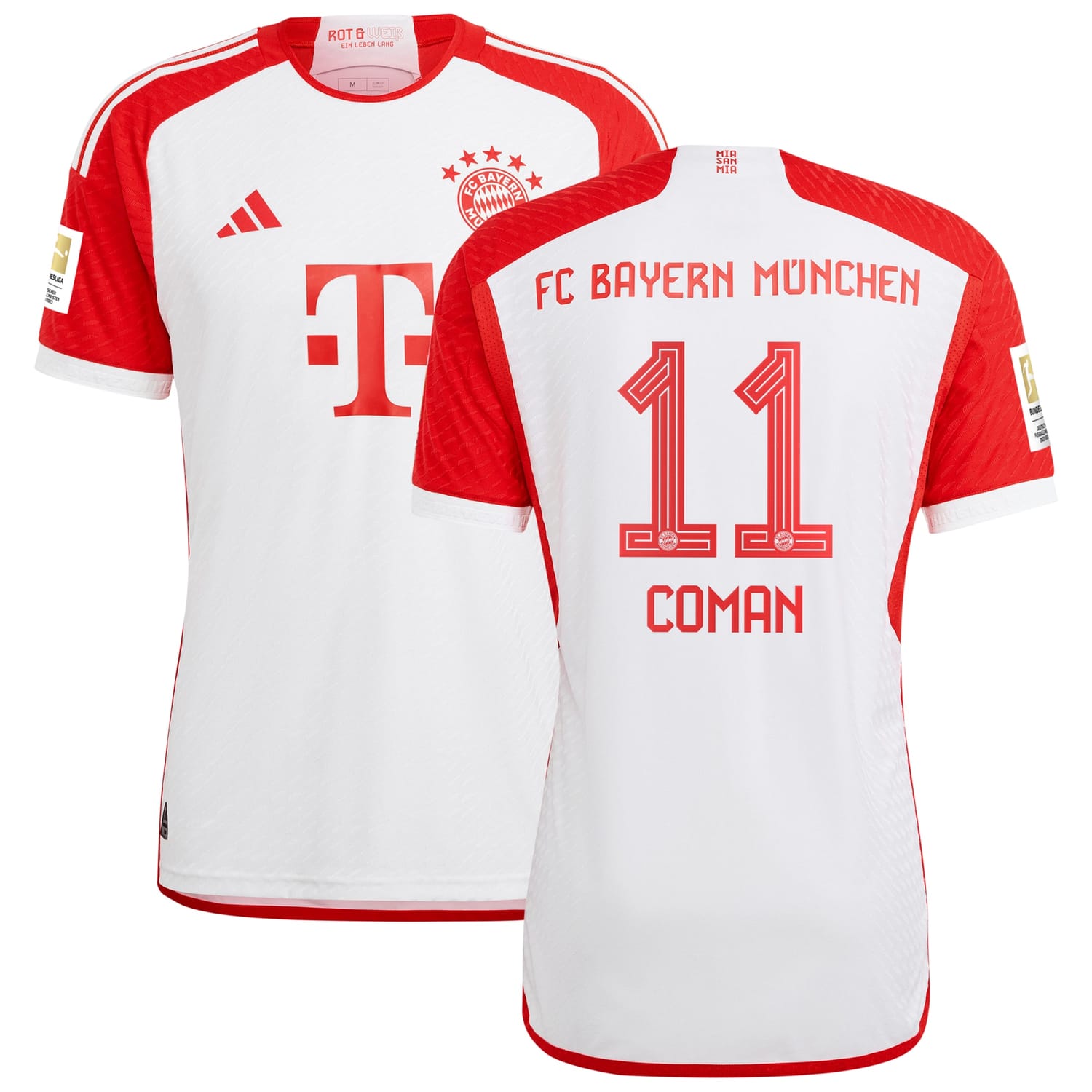 Bundesliga Bayern Munich Home Authentic Jersey Shirt White 2023-24 player Kingsley Coman printing for Men
