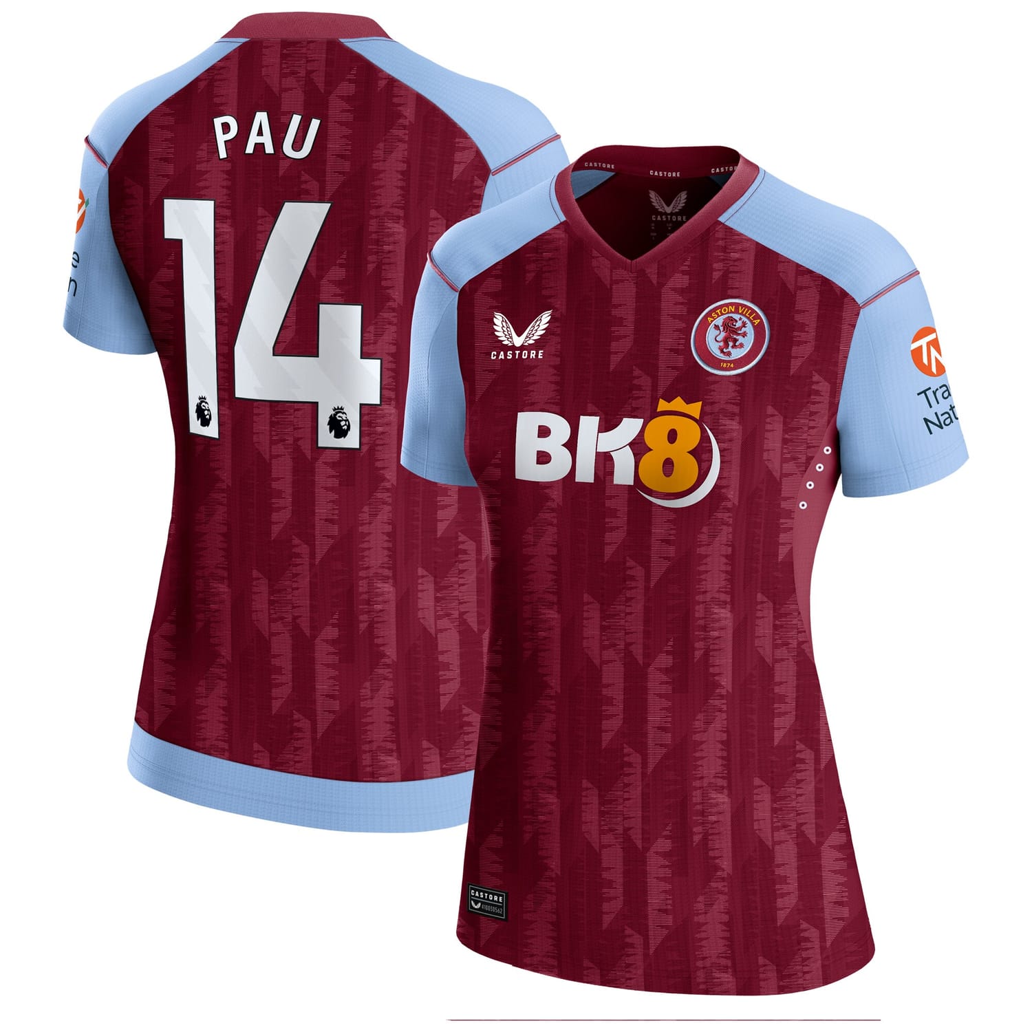 Premier League Aston Villa Home Pro Jersey Shirt 2023-24 player Pau Torres printing for Women