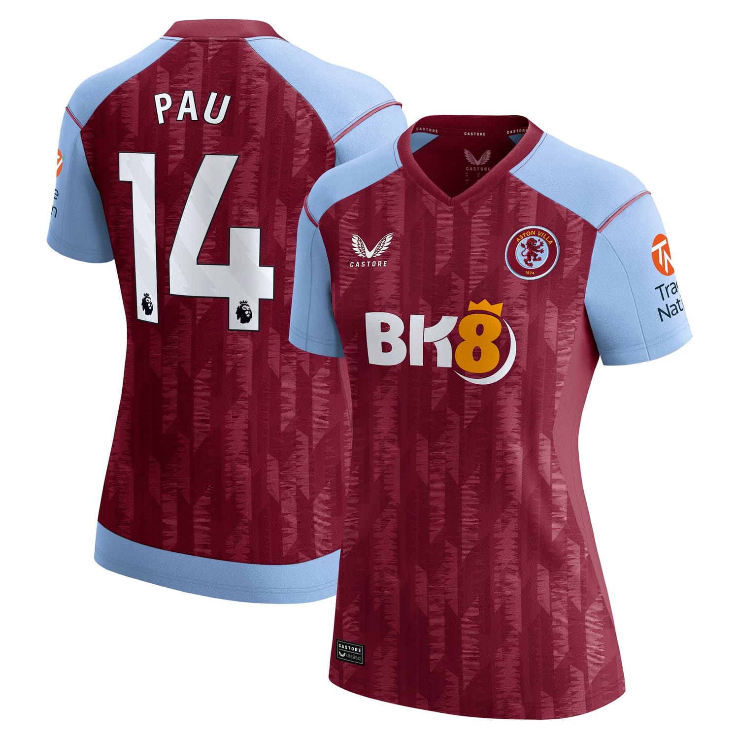 Premier League Aston Villa Home Jersey Shirt 2023-24 player Pau Torres printing for Women