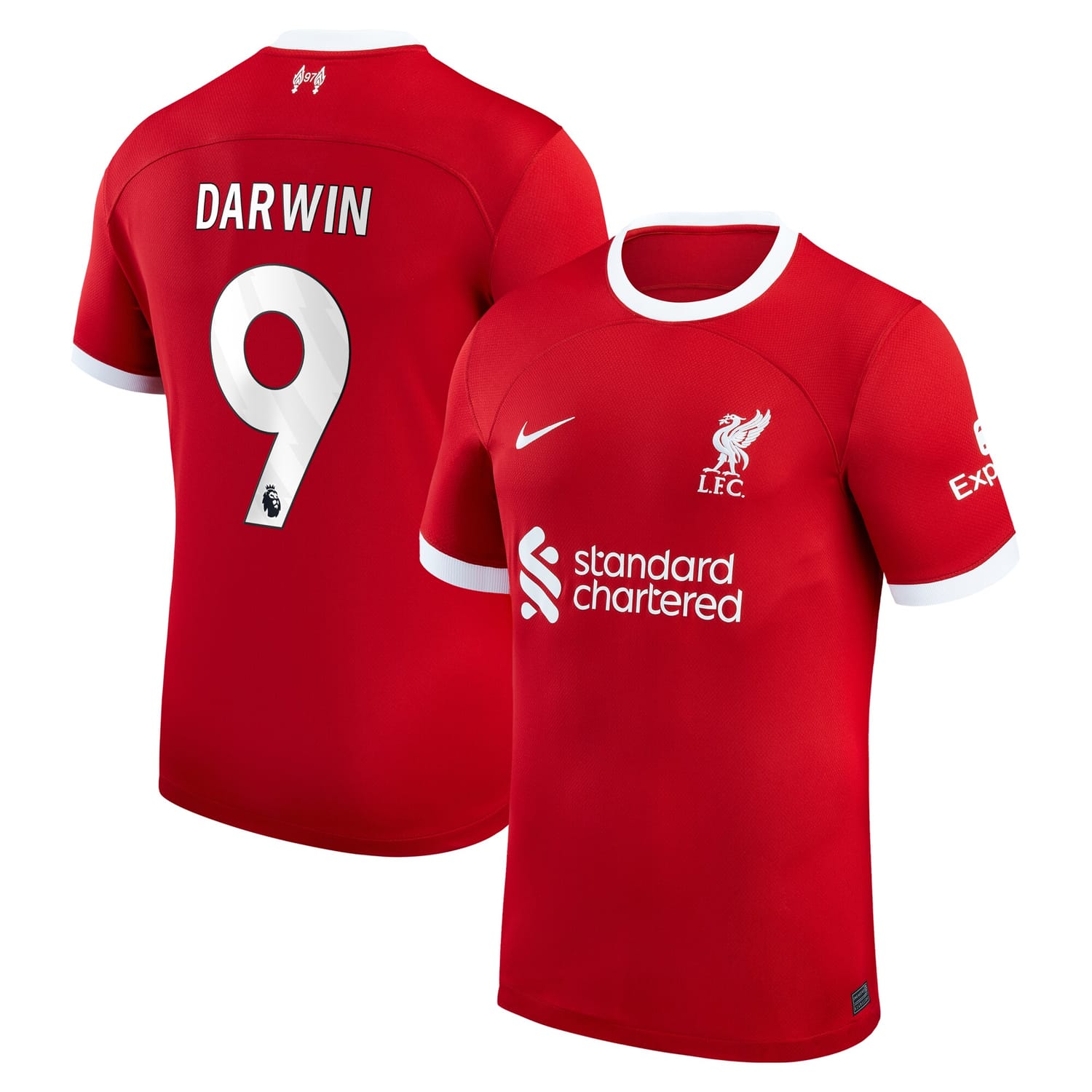 Premier League Liverpool Home Jersey Shirt Red 2023-24 player Darwin Núñez printing for Men