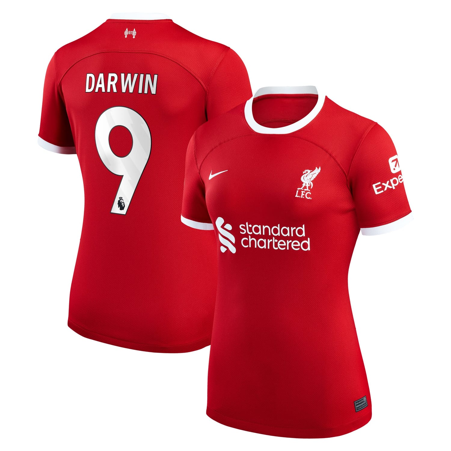 Premier League Liverpool Home Jersey Shirt Red 2023-24 player Darwin Núñez printing for Women