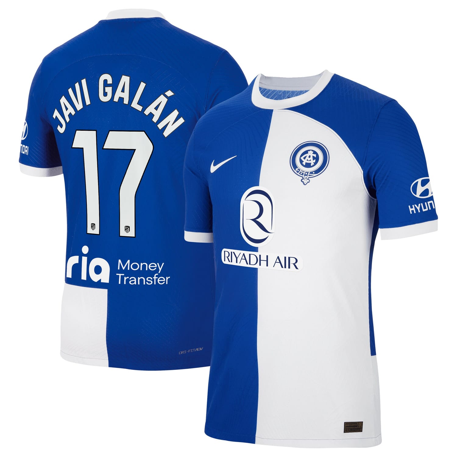La Liga Atletico de Madrid Away Authentic Jersey Shirt 2023-24 player Javi Galán 17 printing for Men