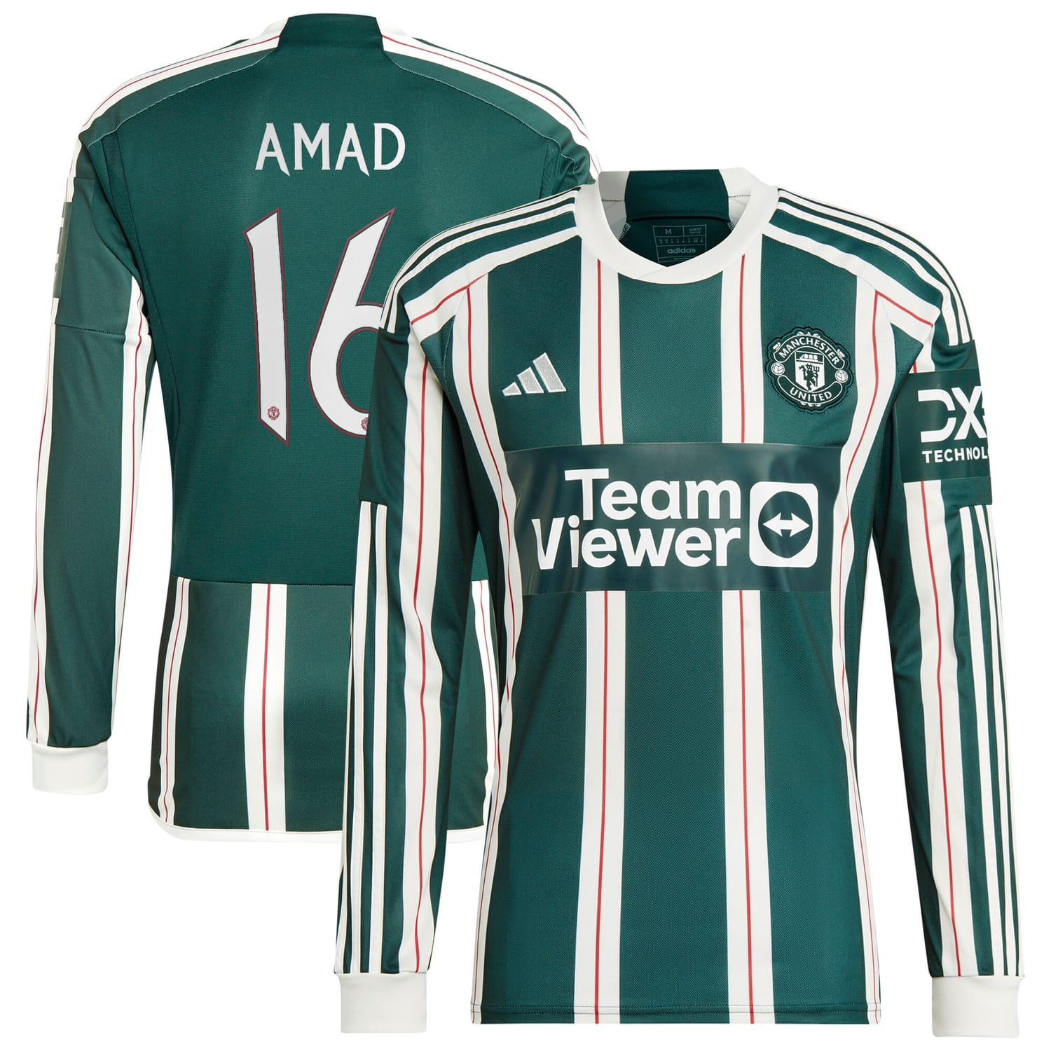 Premier League Manchester United Away Cup Jersey Shirt Long Sleeve 2023-24 player Amad Diallo 16 printing for Men