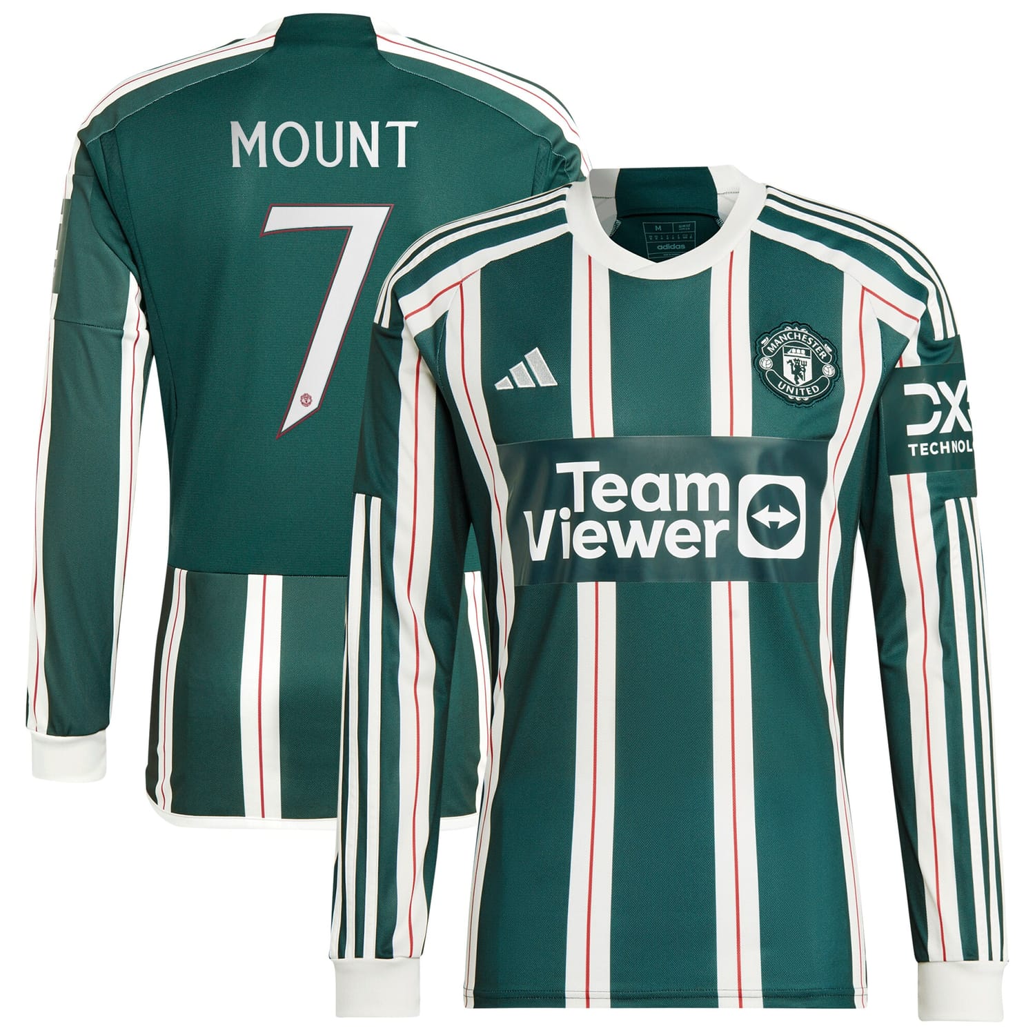 Premier League Manchester United Away Cup Jersey Shirt Long Sleeve 2023-24 player Mason Mount 8 printing for Men