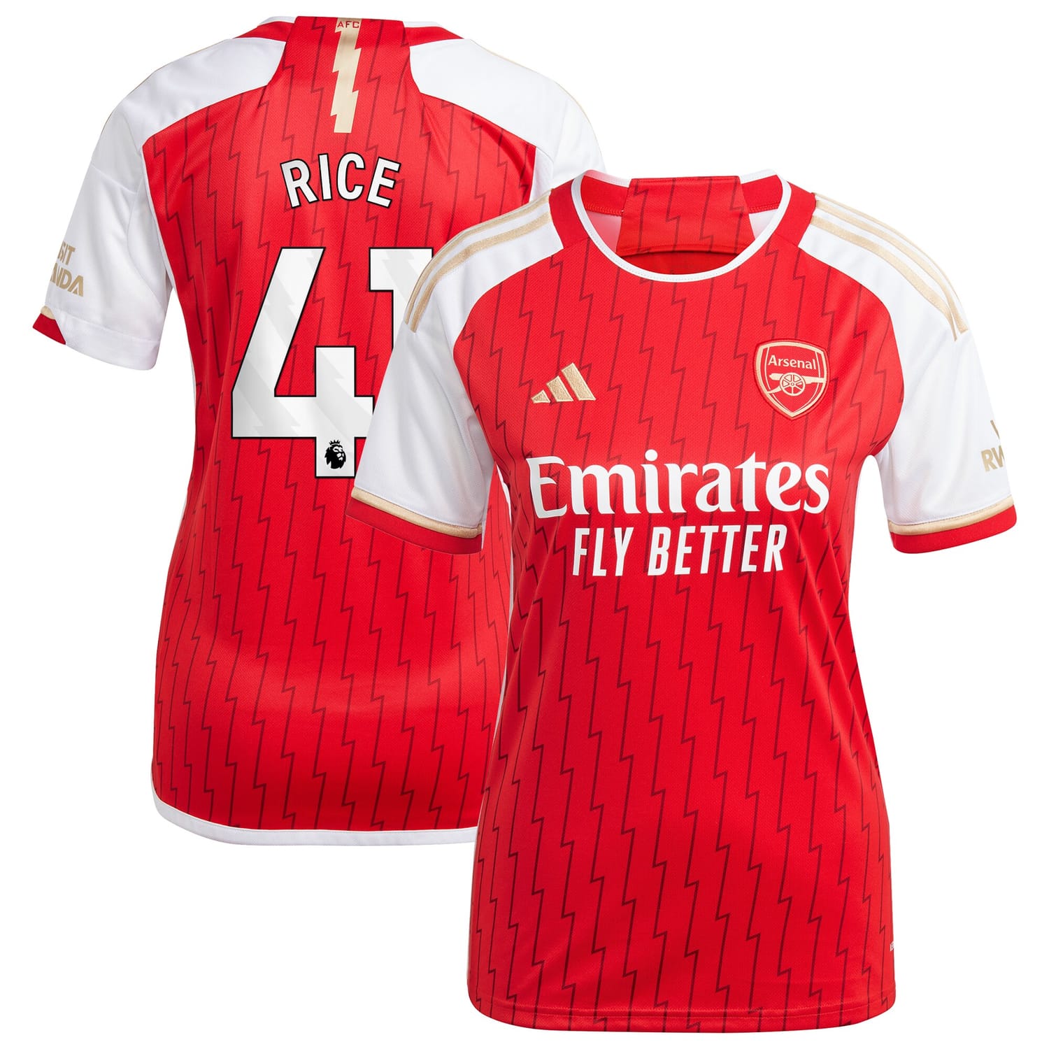 Premier League Arsenal Home Jersey Shirt 2023-24 player Declan Rice 41 printing for Women