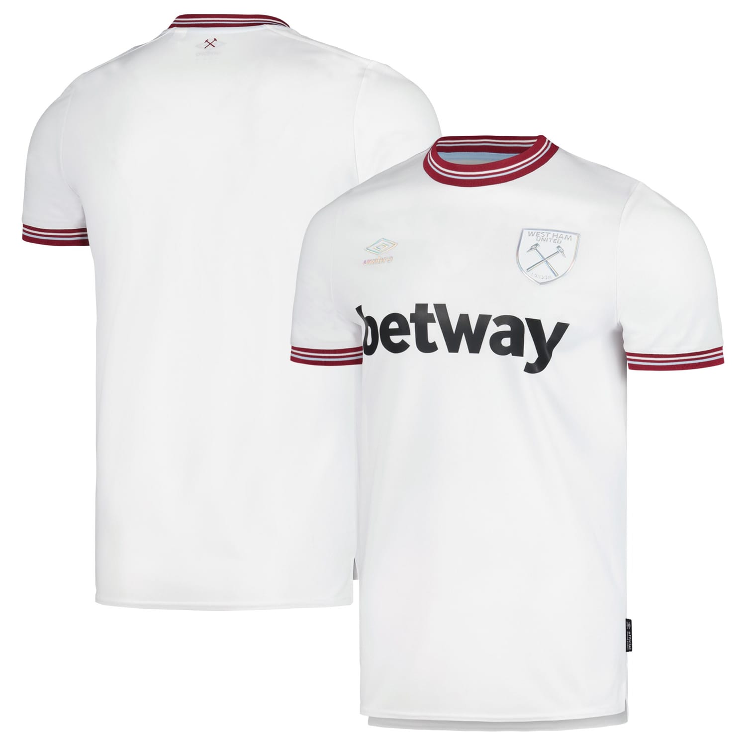 Premier League West Ham United Away Jersey Shirt White 2023 for Men