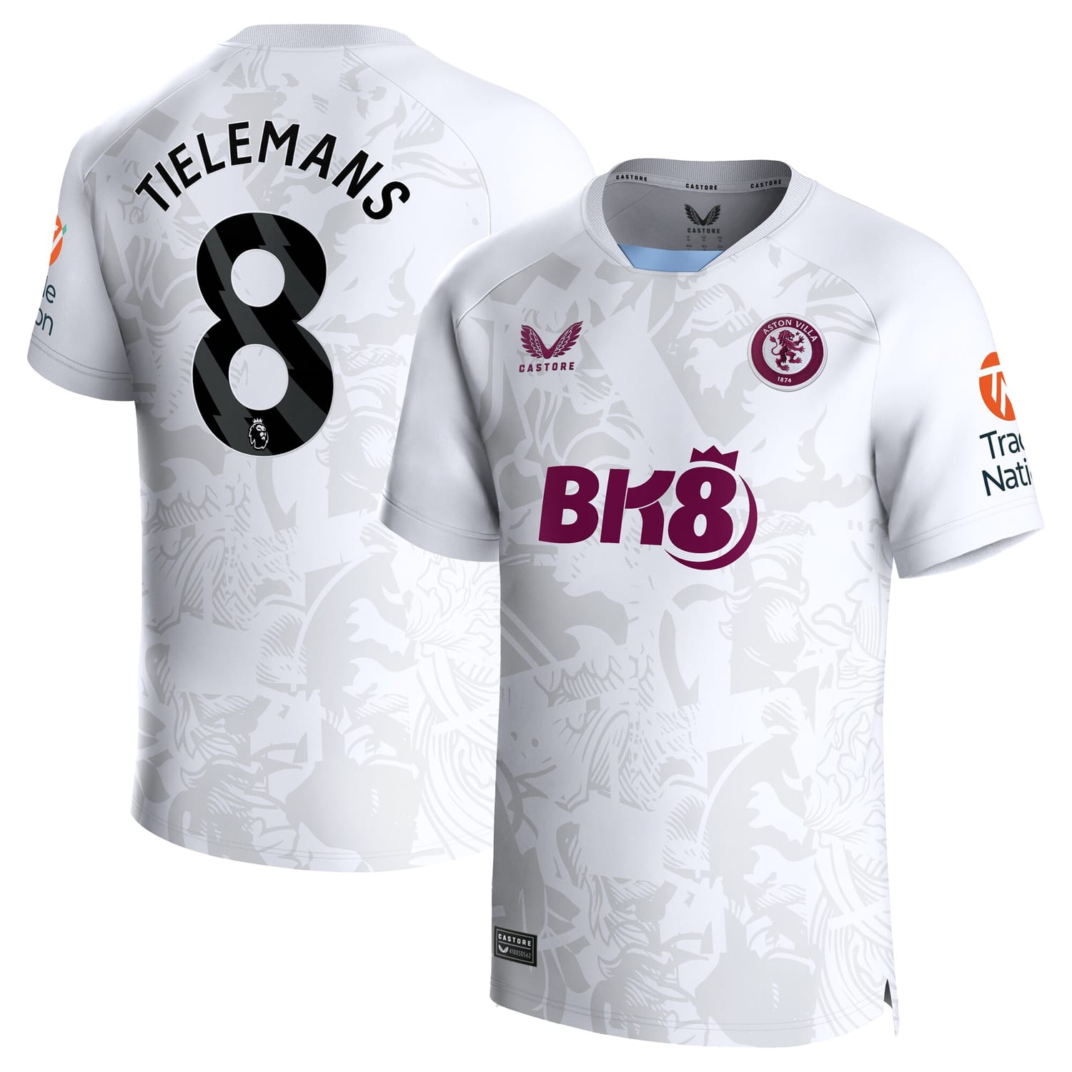 Premier League Aston Villa Away Jersey Shirt 2023-24 player Youri Tielemans printing for Men