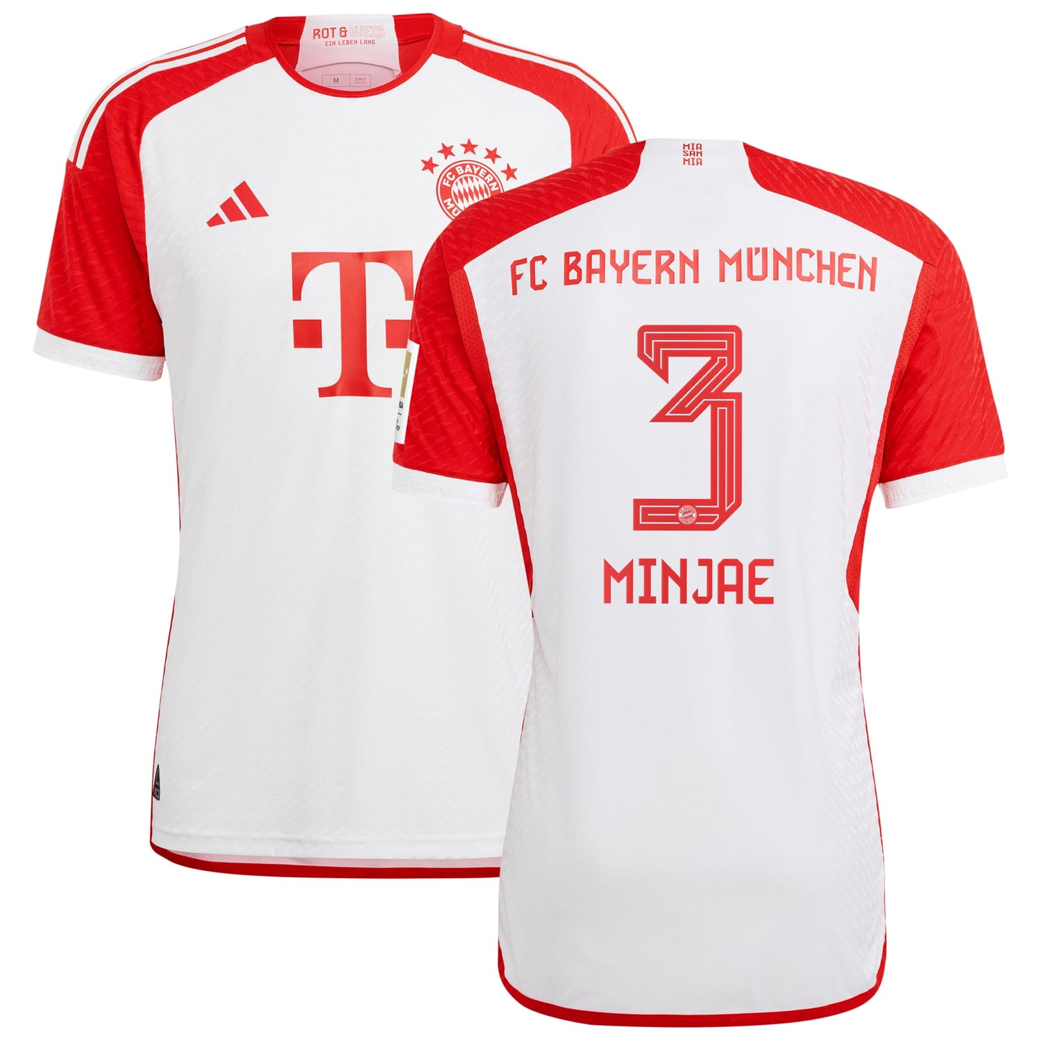 Bundesliga Bayern Munich Home Authentic Jersey Shirt White 2023-24 player Kim Min-jae printing for Men