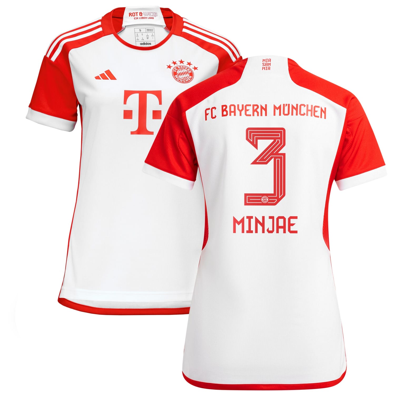 Bundesliga Bayern Munich Home Jersey Shirt White 2023-24 player Kim Min-jae printing for Women