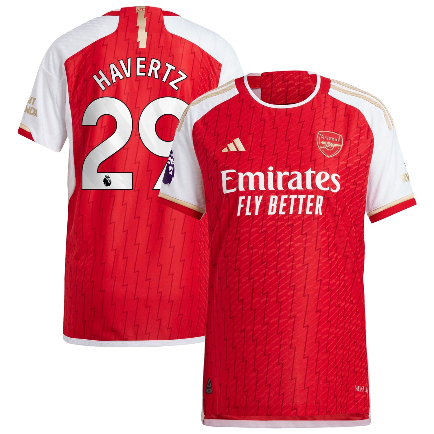 Premier League Arsenal Home Authentic Jersey Shirt Red 2023-24 player Kai Havertz printing for Men