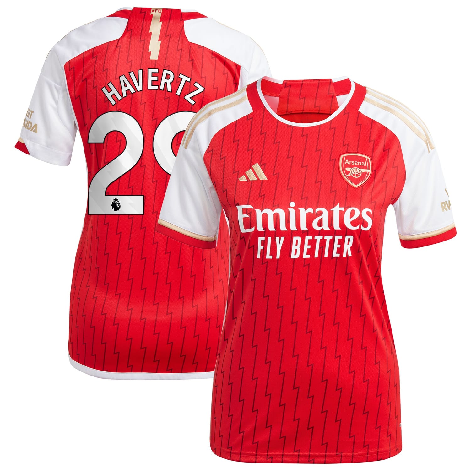 Premier League Arsenal Home Jersey Shirt Red 2023-24 player Kai Havertz printing for Women