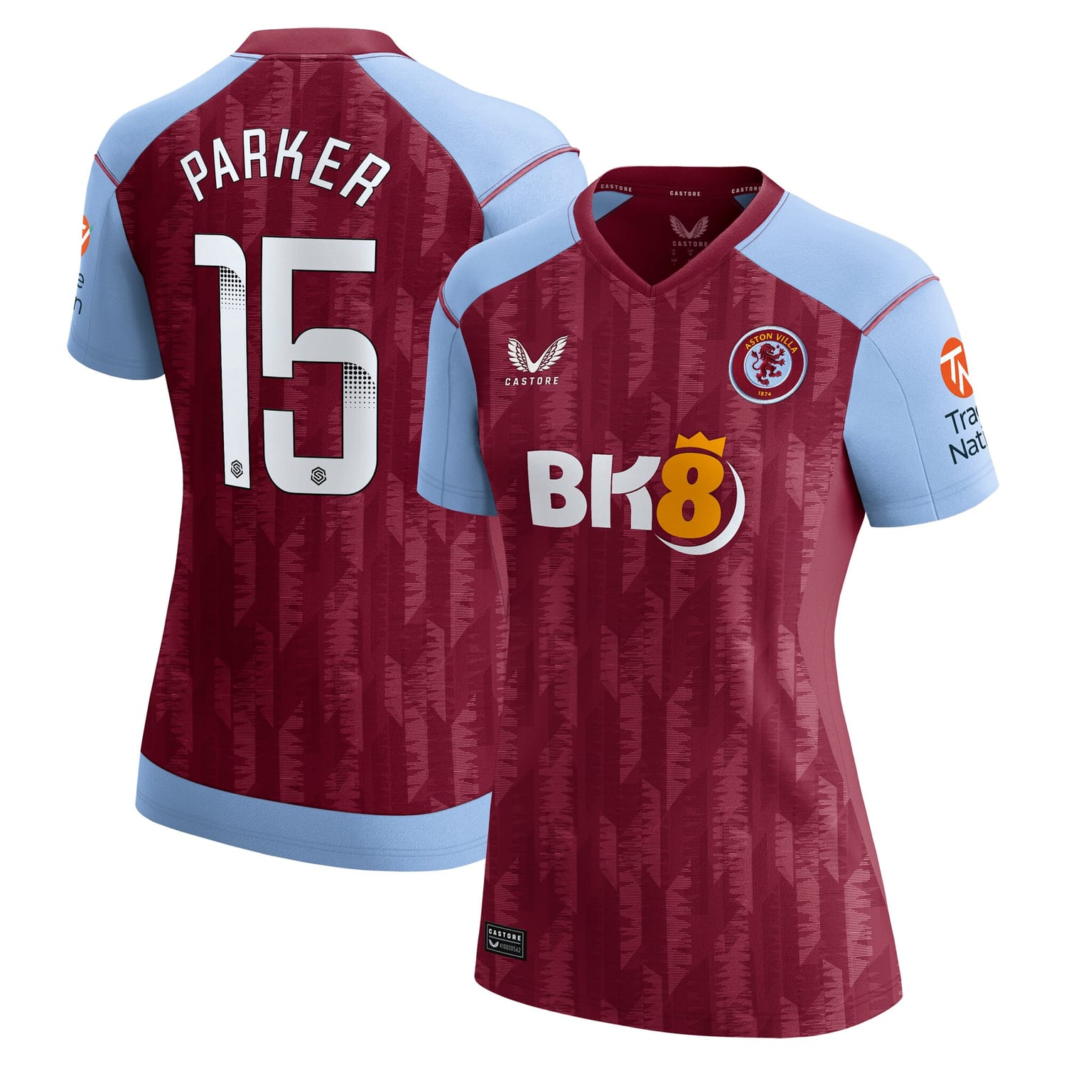 Premier League Aston Villa Home WSL Jersey Shirt 2023-24 player Parker 15 printing for Women
