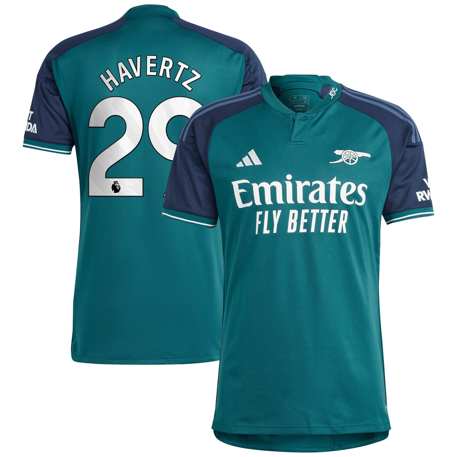 Premier League Arsenal Third Jersey Shirt Green 2023-24 player Kai Havertz printing for Men