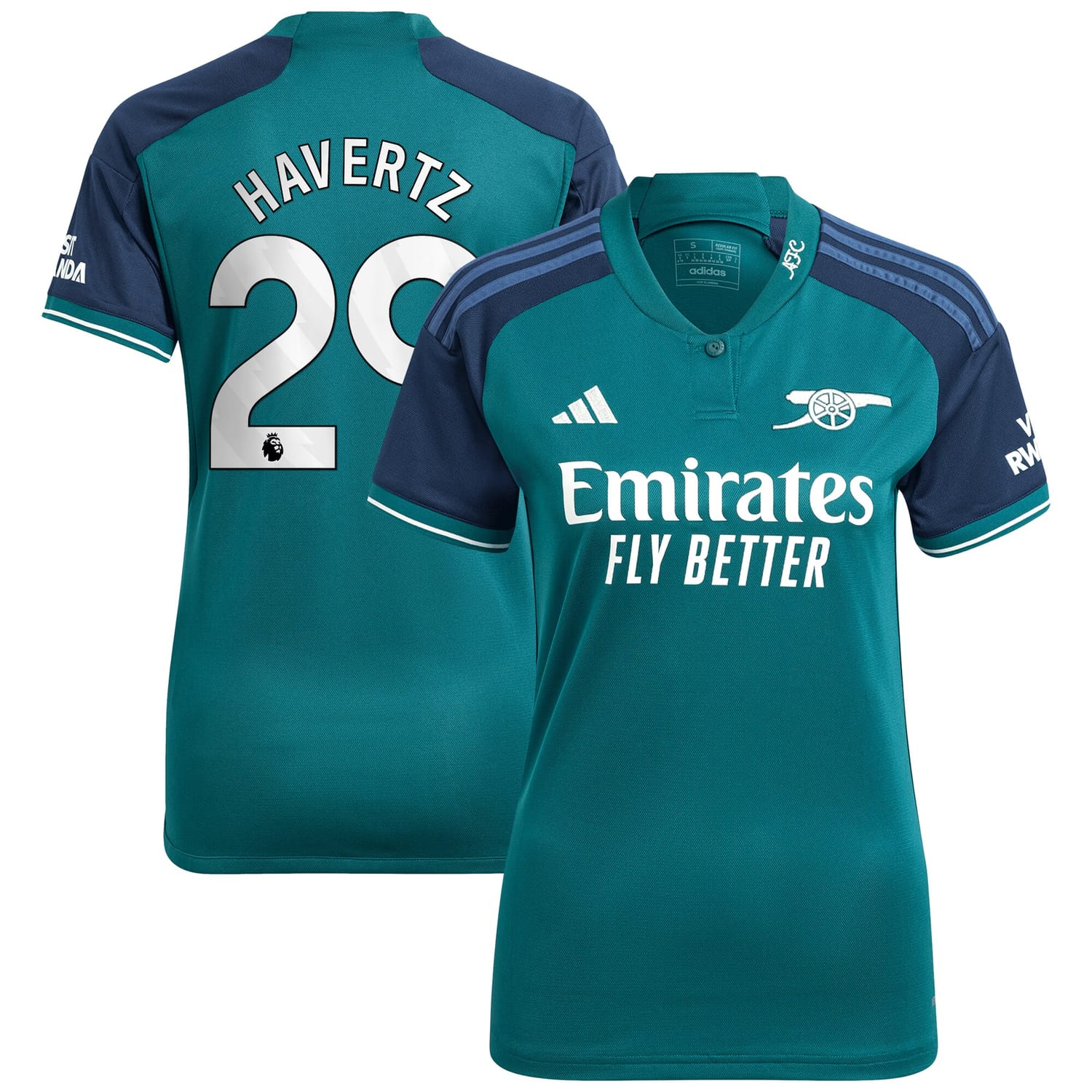 Premier League Arsenal Third Jersey Shirt Green 2023-24 player Kai Havertz printing for Women