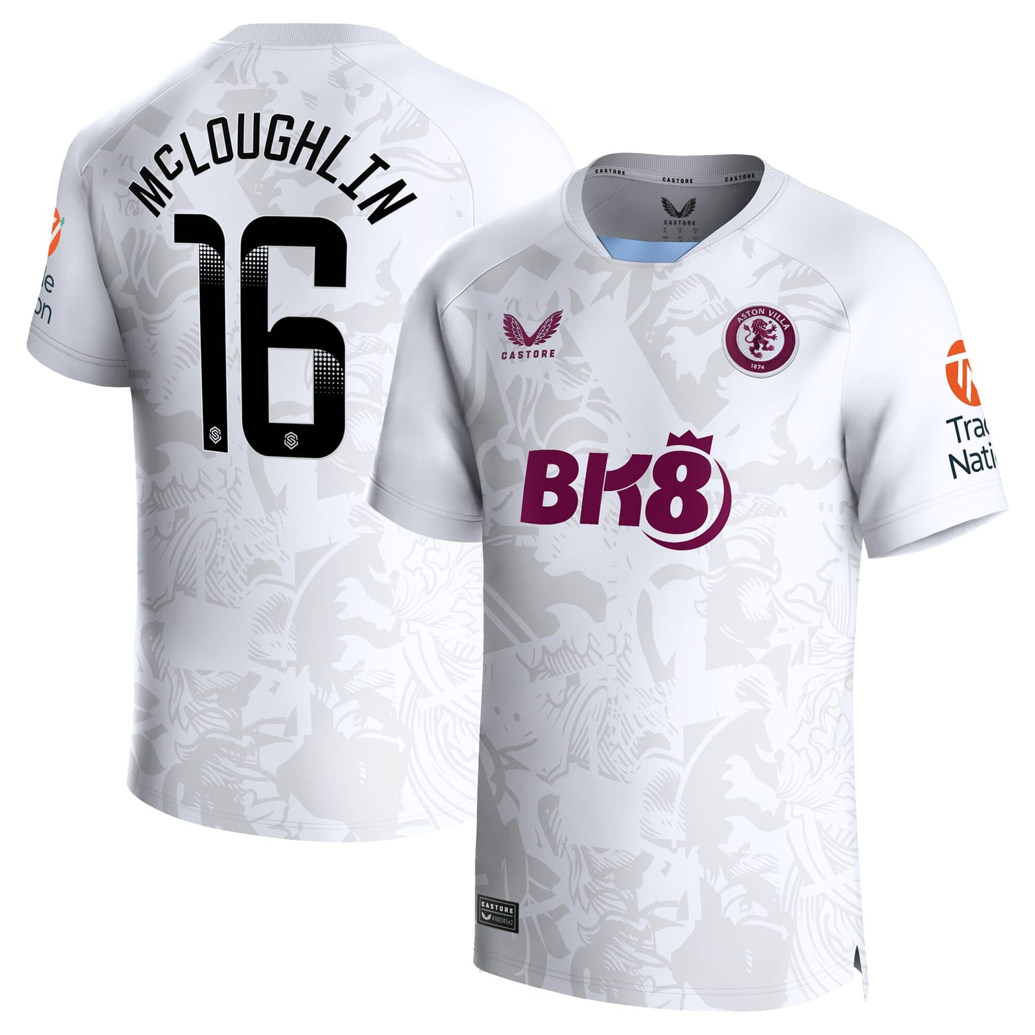 Premier League Aston Villa Away WSL Jersey Shirt 2023-24 player Olivia McLoughlin 16 printing for Men