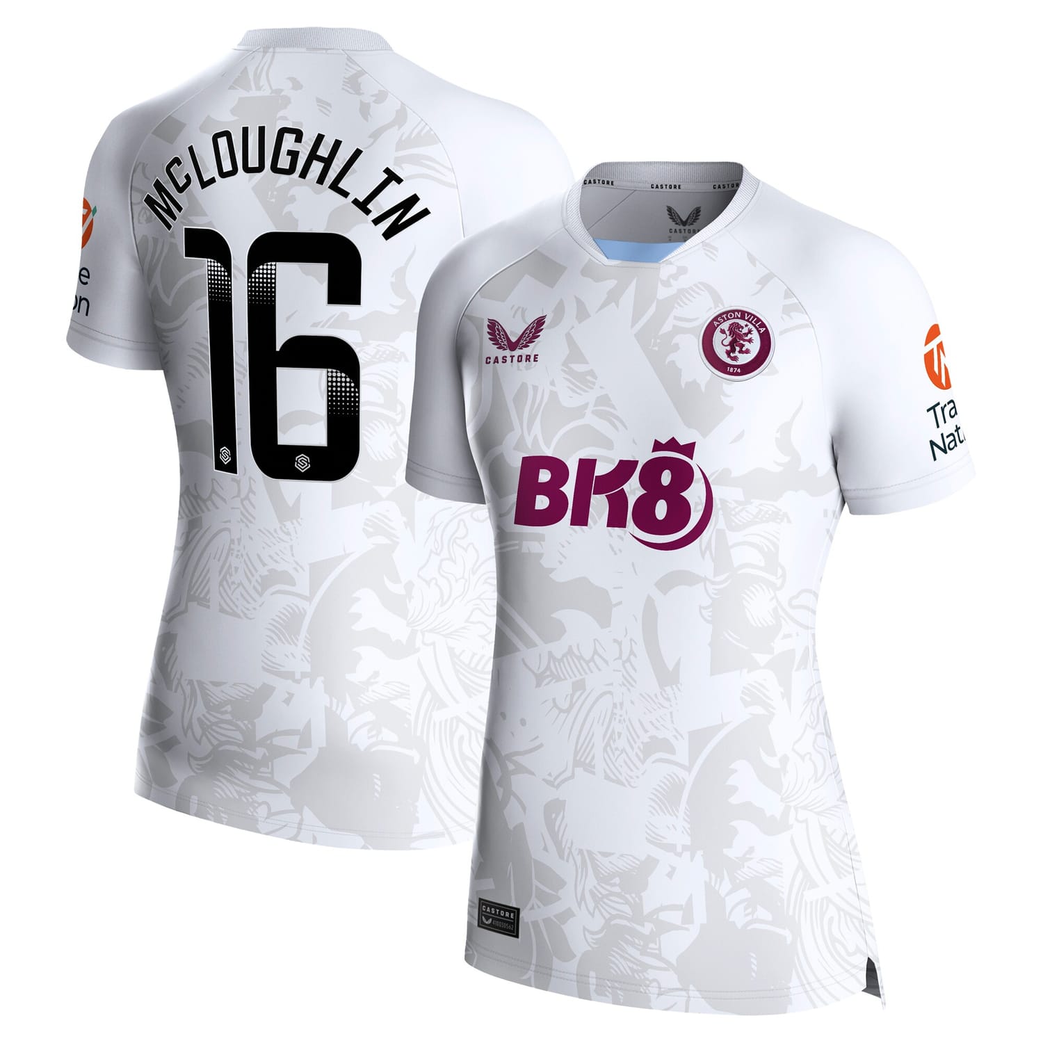 Premier League Aston Villa Away WSL Jersey Shirt 2023-24 player Olivia McLoughlin 16 printing for Women