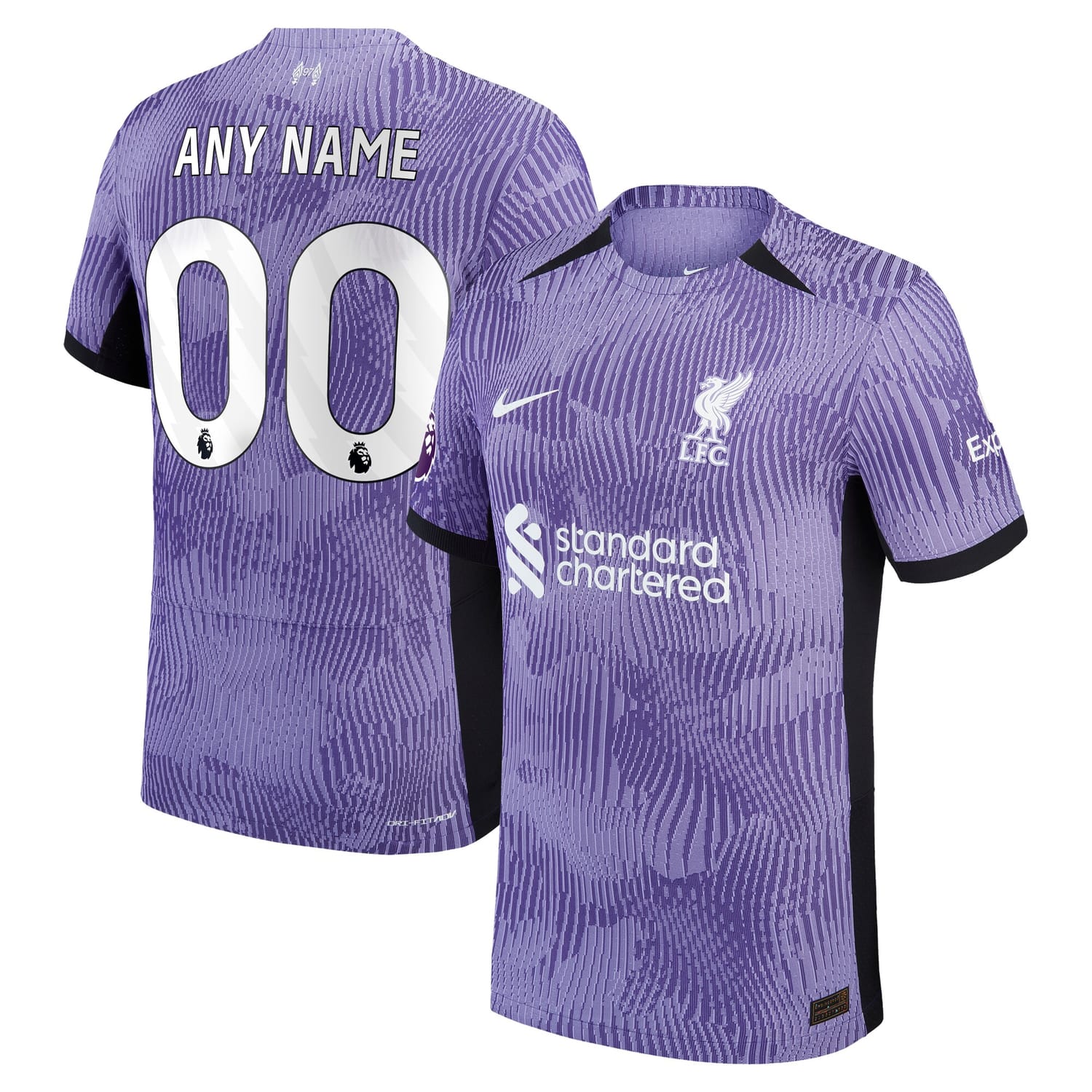 Premier League Liverpool Third Authentic Jersey Shirt Purple 2023-24 for Men