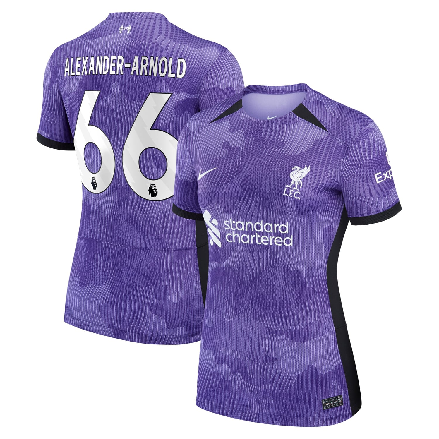 Premier League Liverpool Third Jersey Shirt Purple 2023-24 player Trent Alexander-Arnold printing for Women