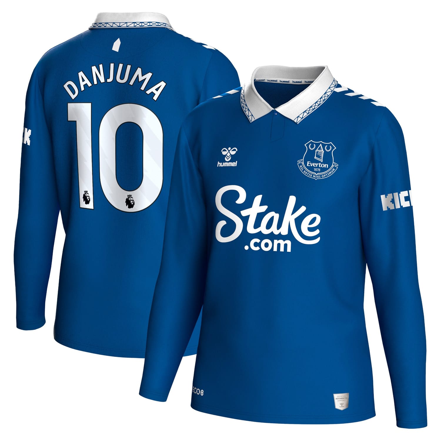 Premier League Everton Home Jersey Shirt Long Sleeve 2023-24 player Arnaut Danjuma 10 printing for Men