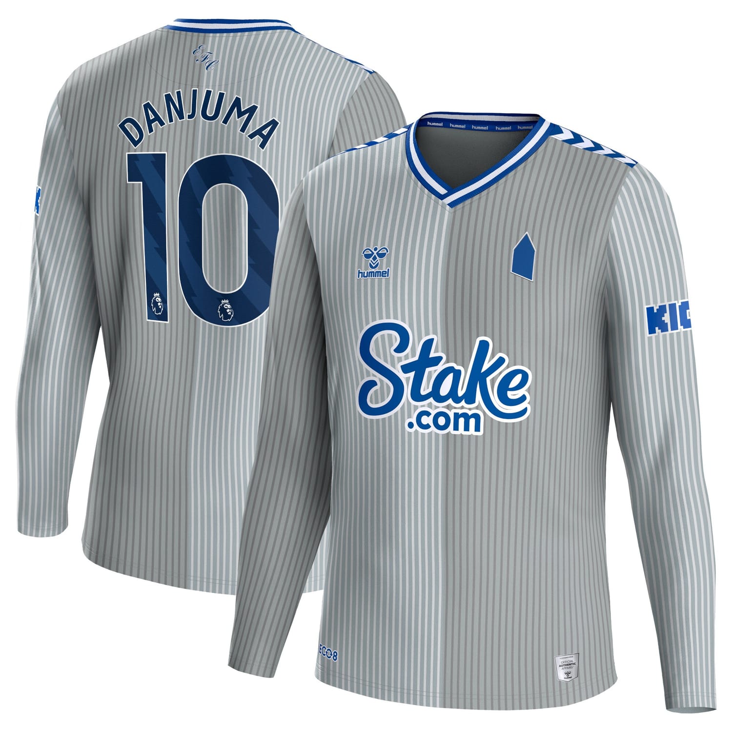 Premier League Everton Third Jersey Shirt Long Sleeve 2023-24 player Arnaut Danjuma 10 printing for Men
