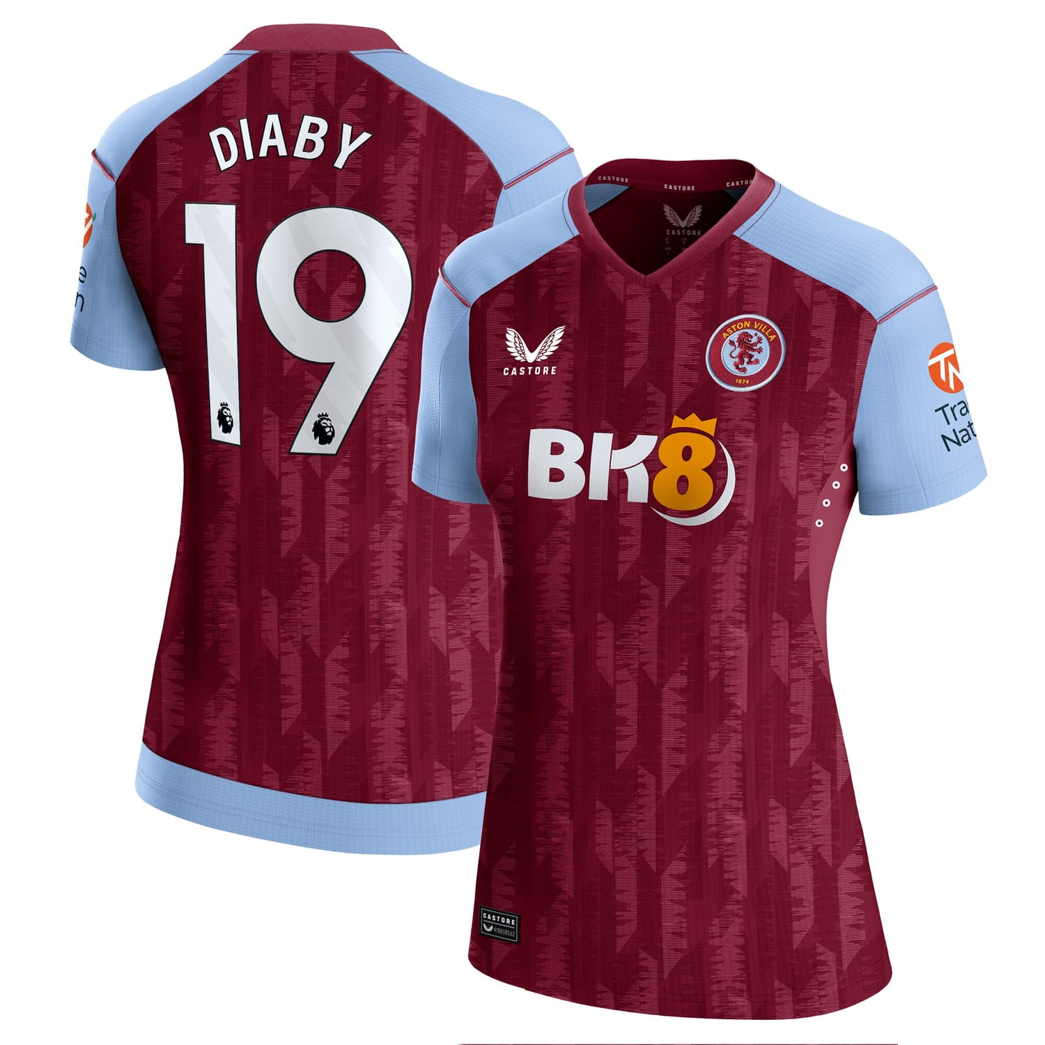 Premier League Aston Villa Home Pro Jersey Shirt 2023-24 player Moussa Diaby 19 printing for Women