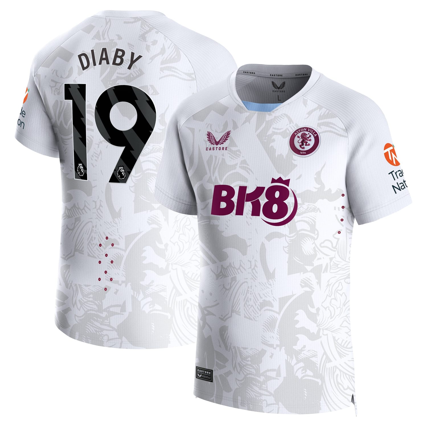 Premier League Aston Villa Away Pro Jersey Shirt 2023-24 player Moussa Diaby 19 printing for Men
