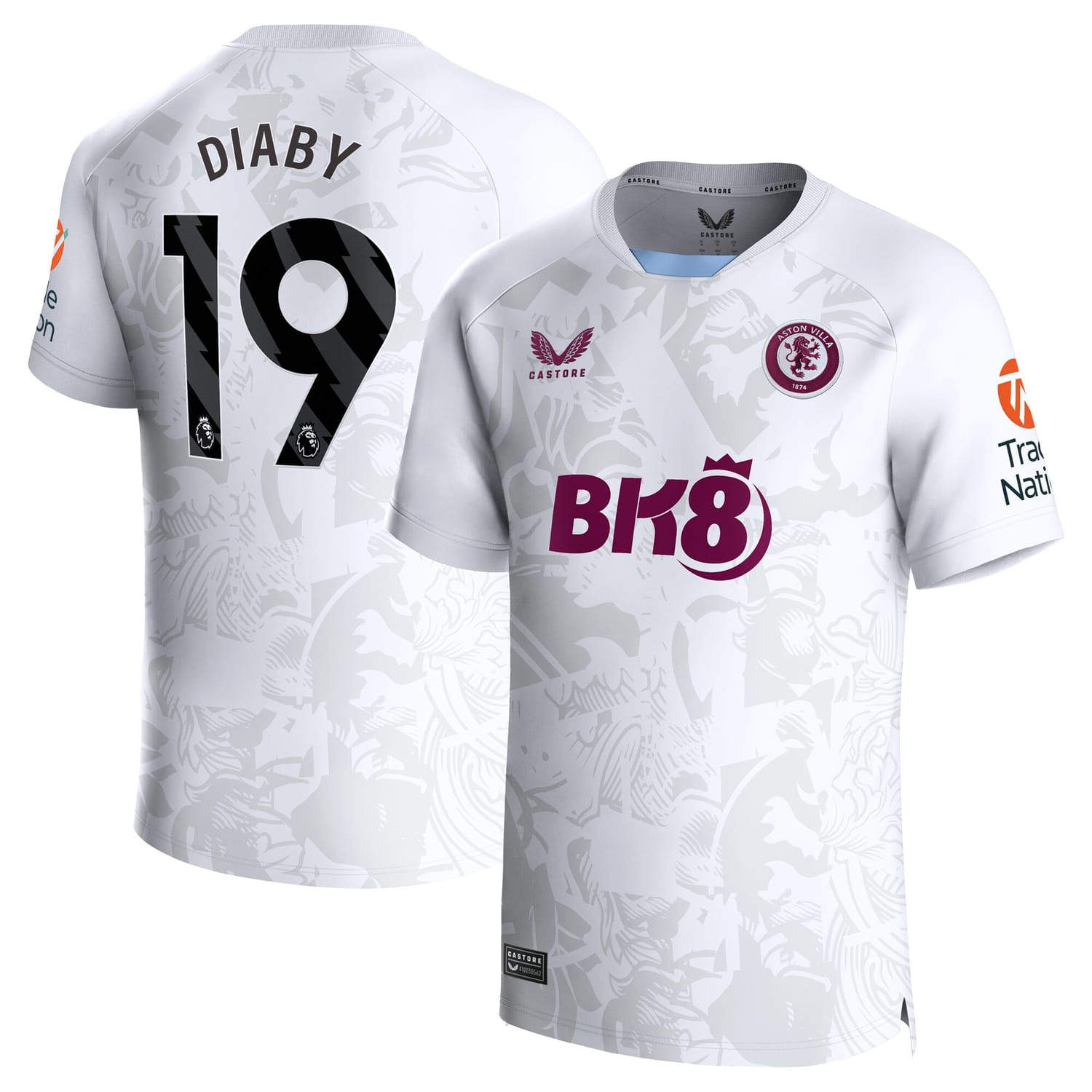 Premier League Aston Villa Away Jersey Shirt 2023-24 player Moussa Diaby 19 printing for Men