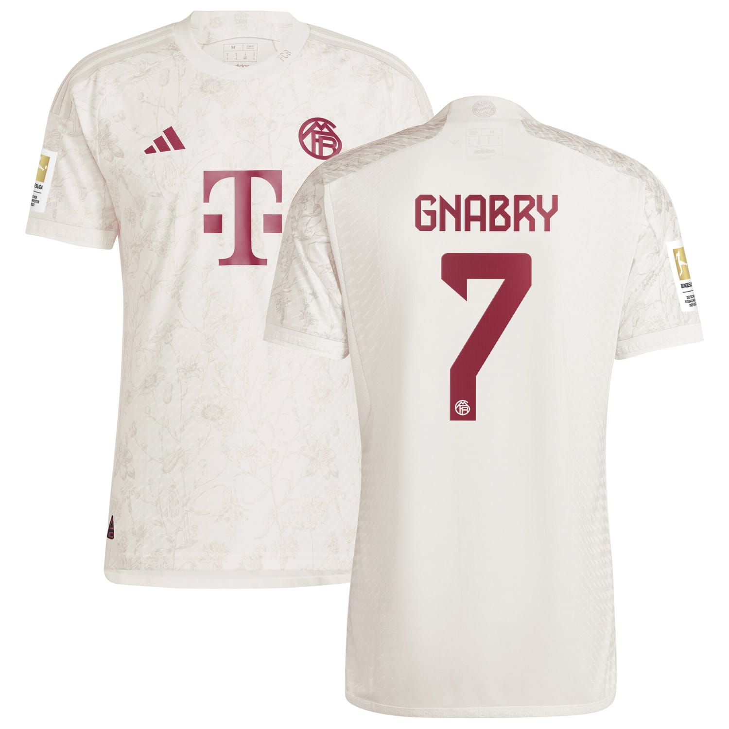 Bundesliga Bayern Munich Third Authentic Jersey Shirt White 2023-24 player Serge Gnabry printing for Men