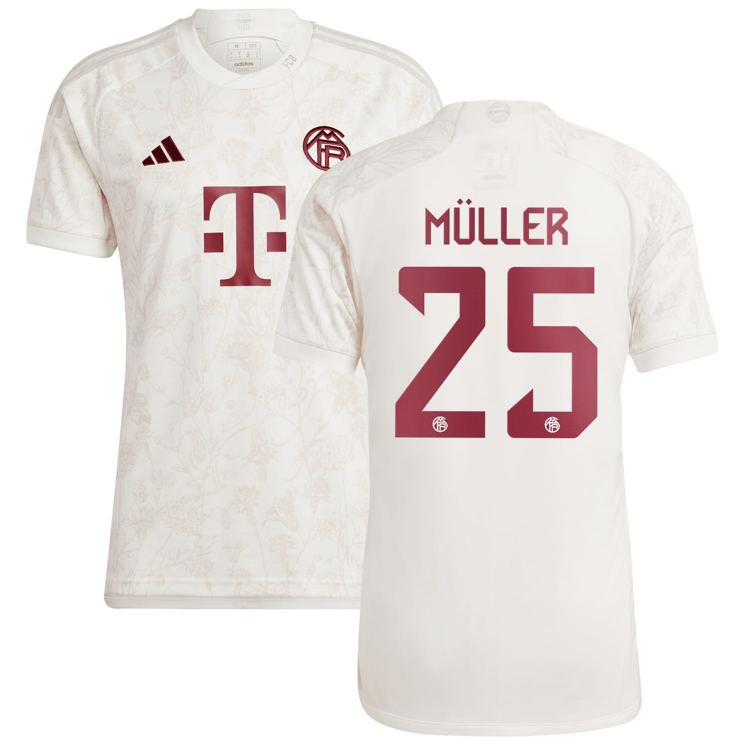 Bundesliga Bayern Munich Third Jersey Shirt White 2023-24 player Thomas Müller printing for Men