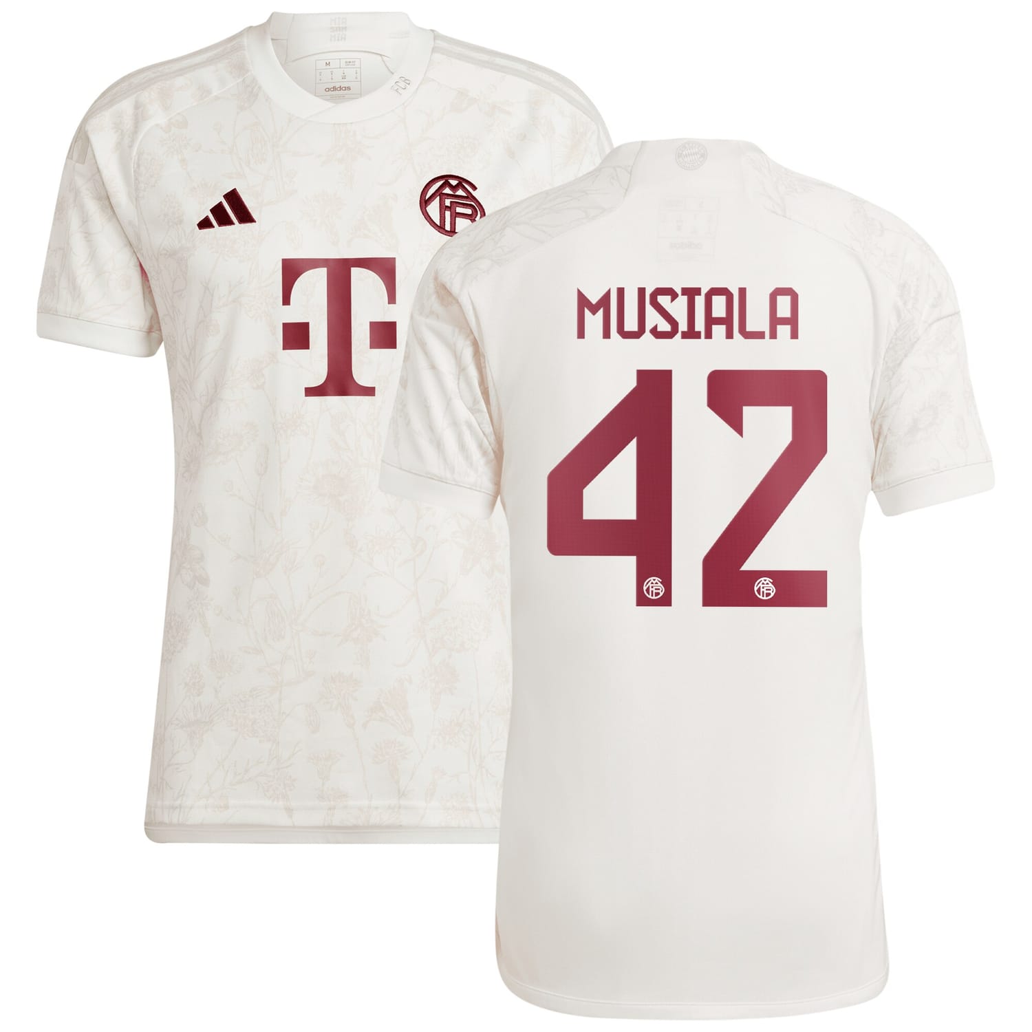 Bundesliga Bayern Munich Third Jersey Shirt White 2023-24 player Jamal Musiala printing for Men