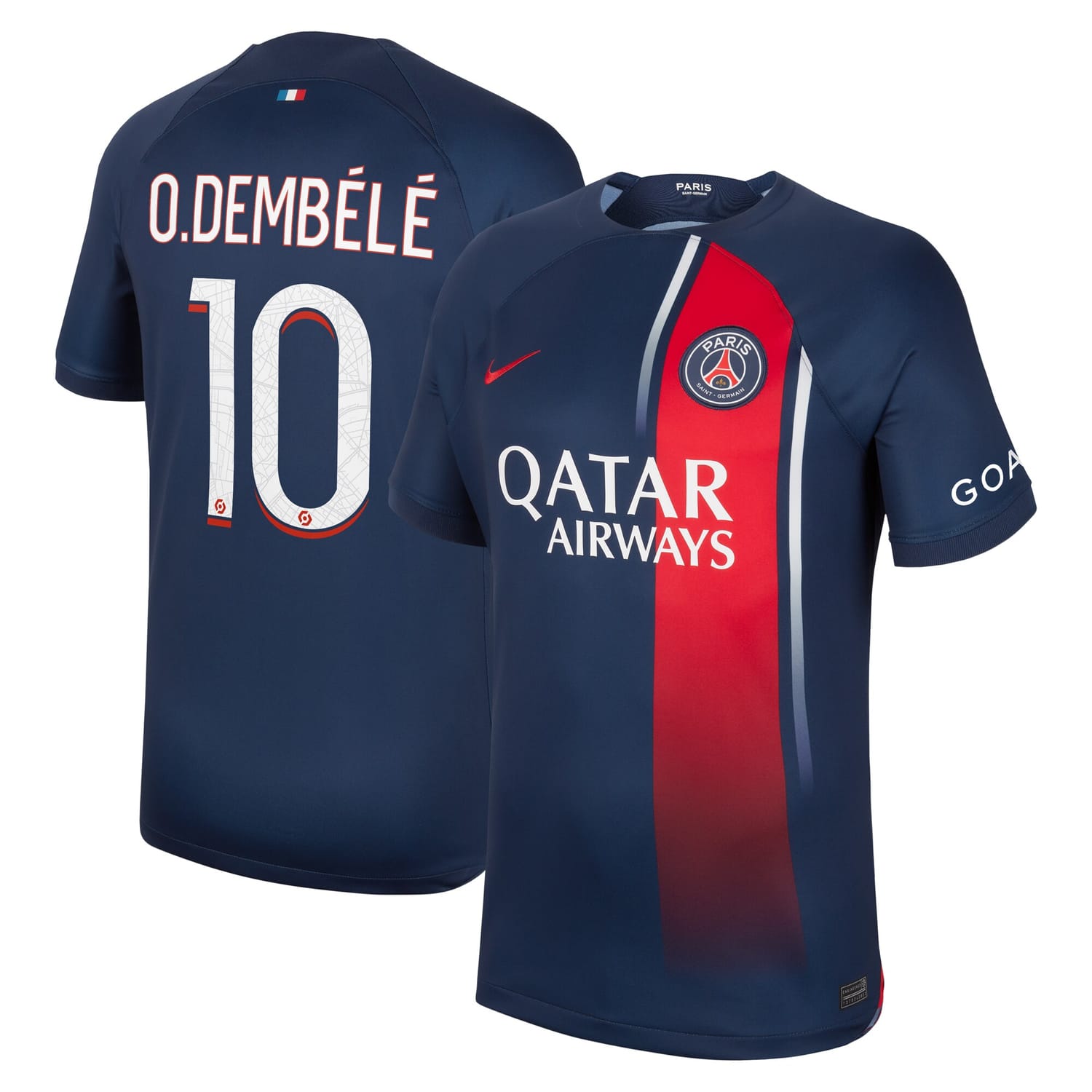 Ligue 1 Paris Saint-Germain Home Jersey Shirt 2023-24 player Ousmane Dembélé printing for Men