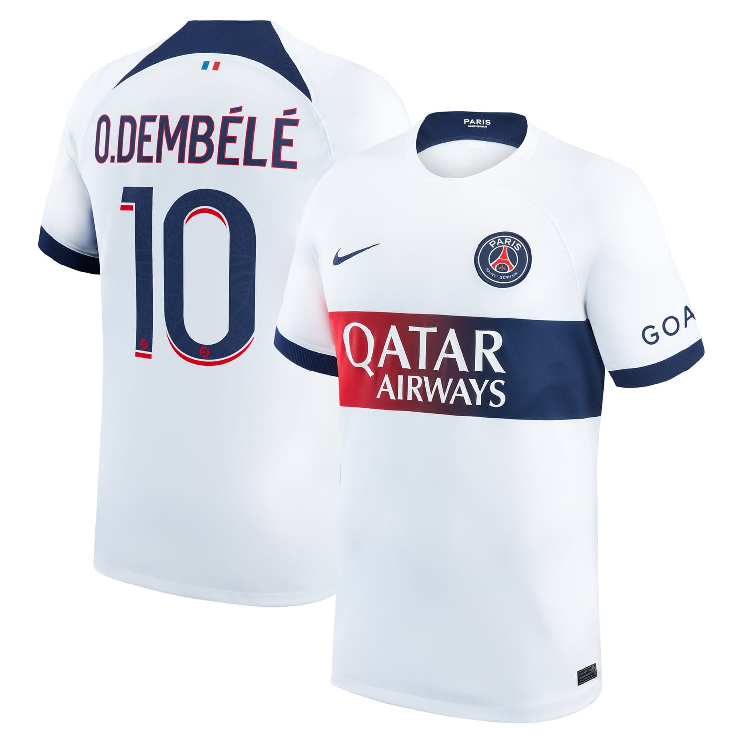 Ligue 1 Paris Saint-Germain Away Jersey Shirt 2023-24 player Ousmane Dembélé printing for Men
