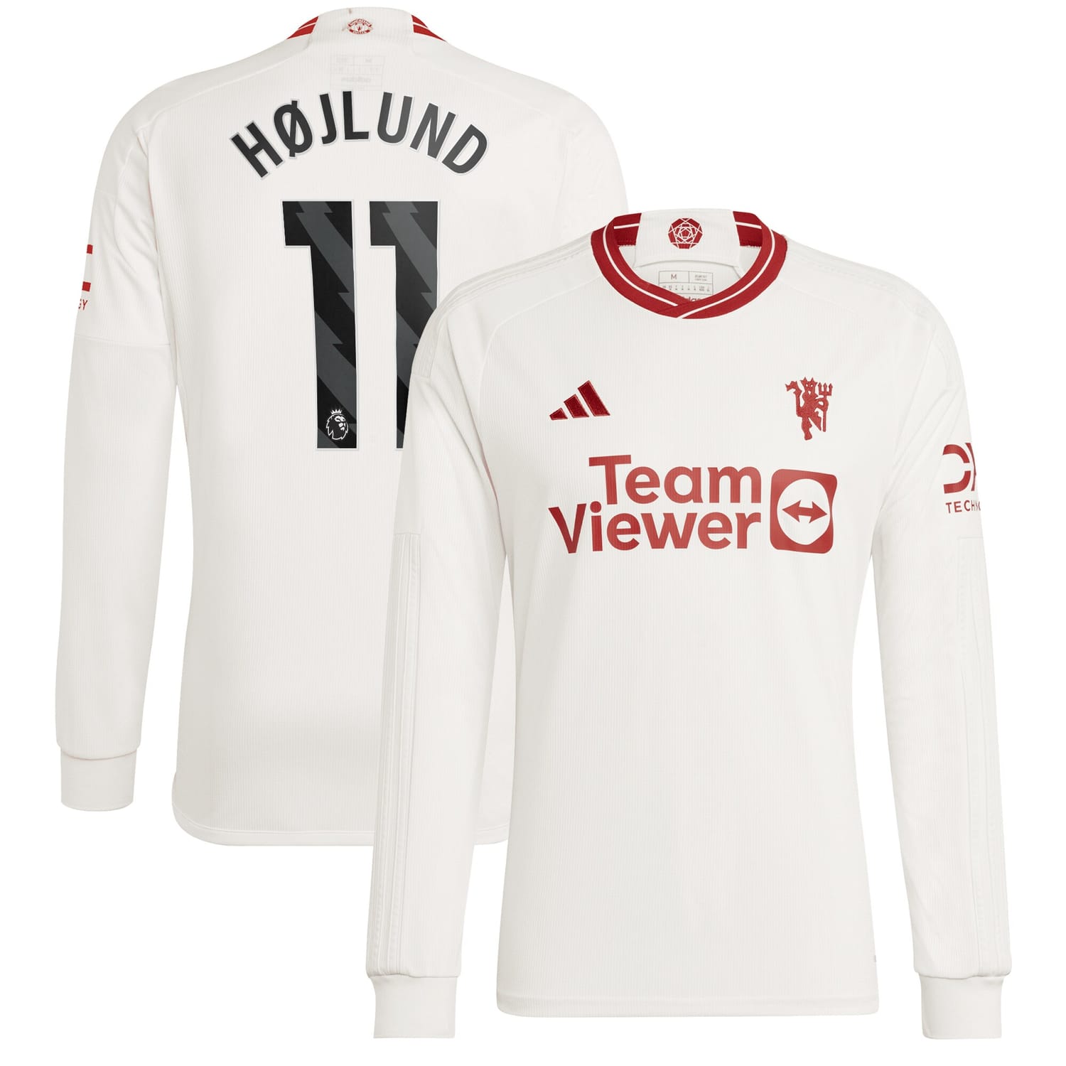 Premier League Manchester United Third Jersey Shirt Long Sleeve 2023-24 player Rasmus Højlund 11 printing for Men