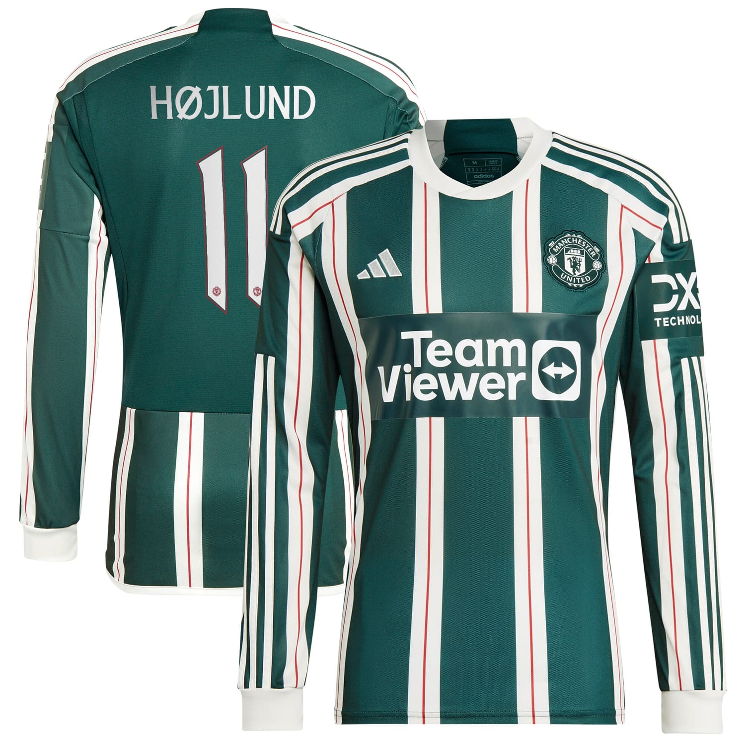 Premier League Manchester United Away Cup Jersey Shirt Long Sleeve 2023-24 player Rasmus Højlund 11 printing for Men