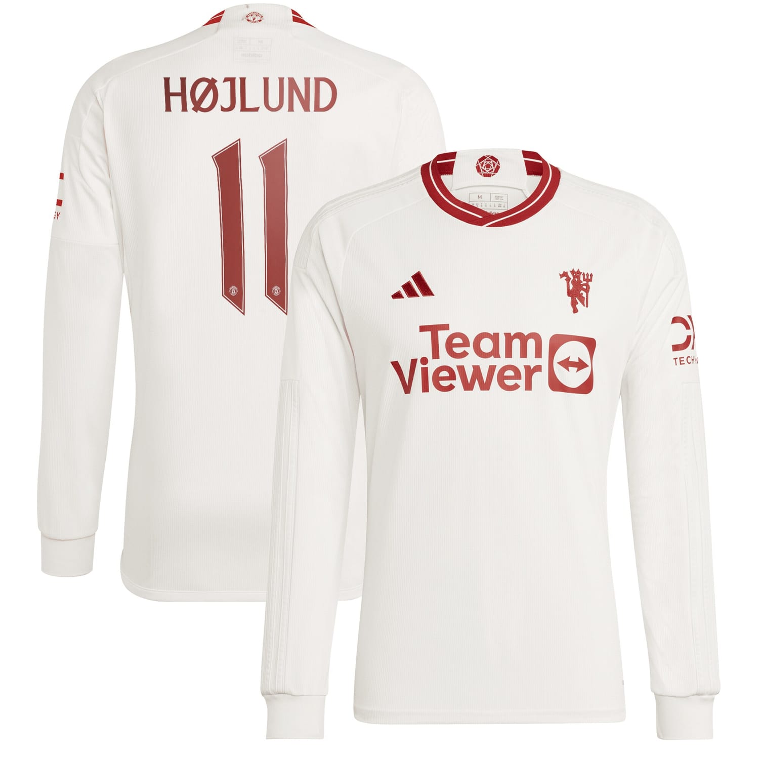 Premier League Manchester United Third Cup Jersey Shirt Long Sleeve 2023-24 player Rasmus Højlund 11 printing for Men