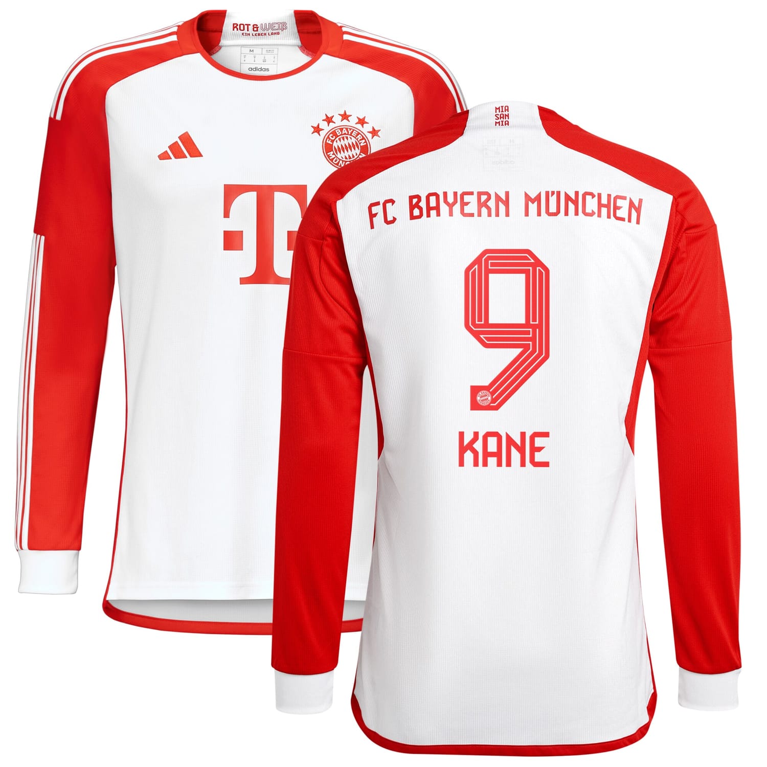 Bundesliga Bayern Munich Home Jersey Shirt Long Sleeve 2023-24 player Harry Kane printing for Men