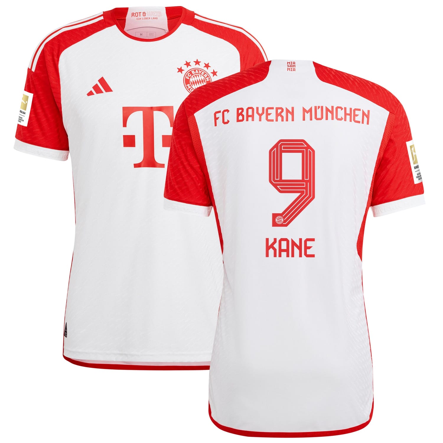 Bundesliga Bayern Munich Home Authentic Jersey Shirt White 2023-24 player Harry Kane printing for Men