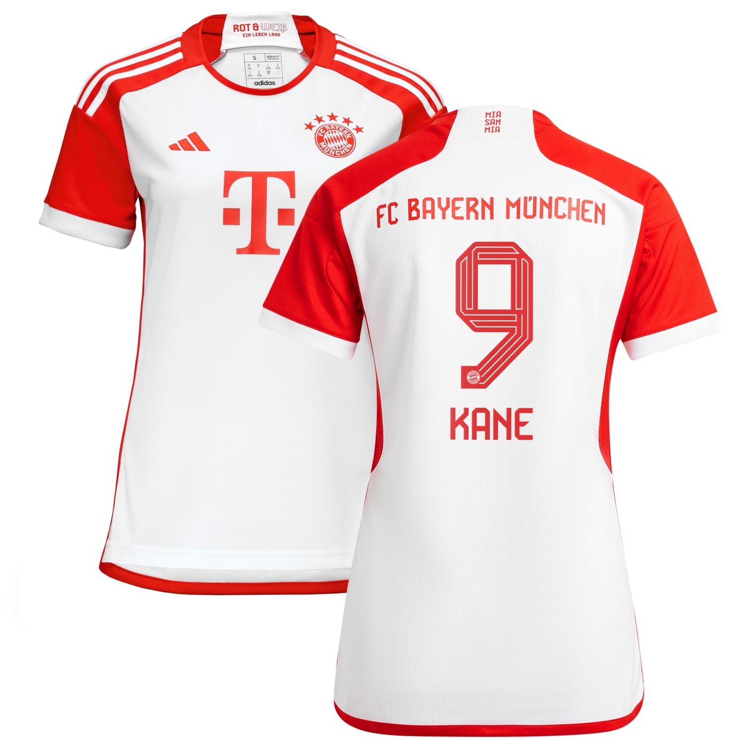 Bundesliga Bayern Munich Home Jersey Shirt White 2023-24 player Harry Kane printing for Women