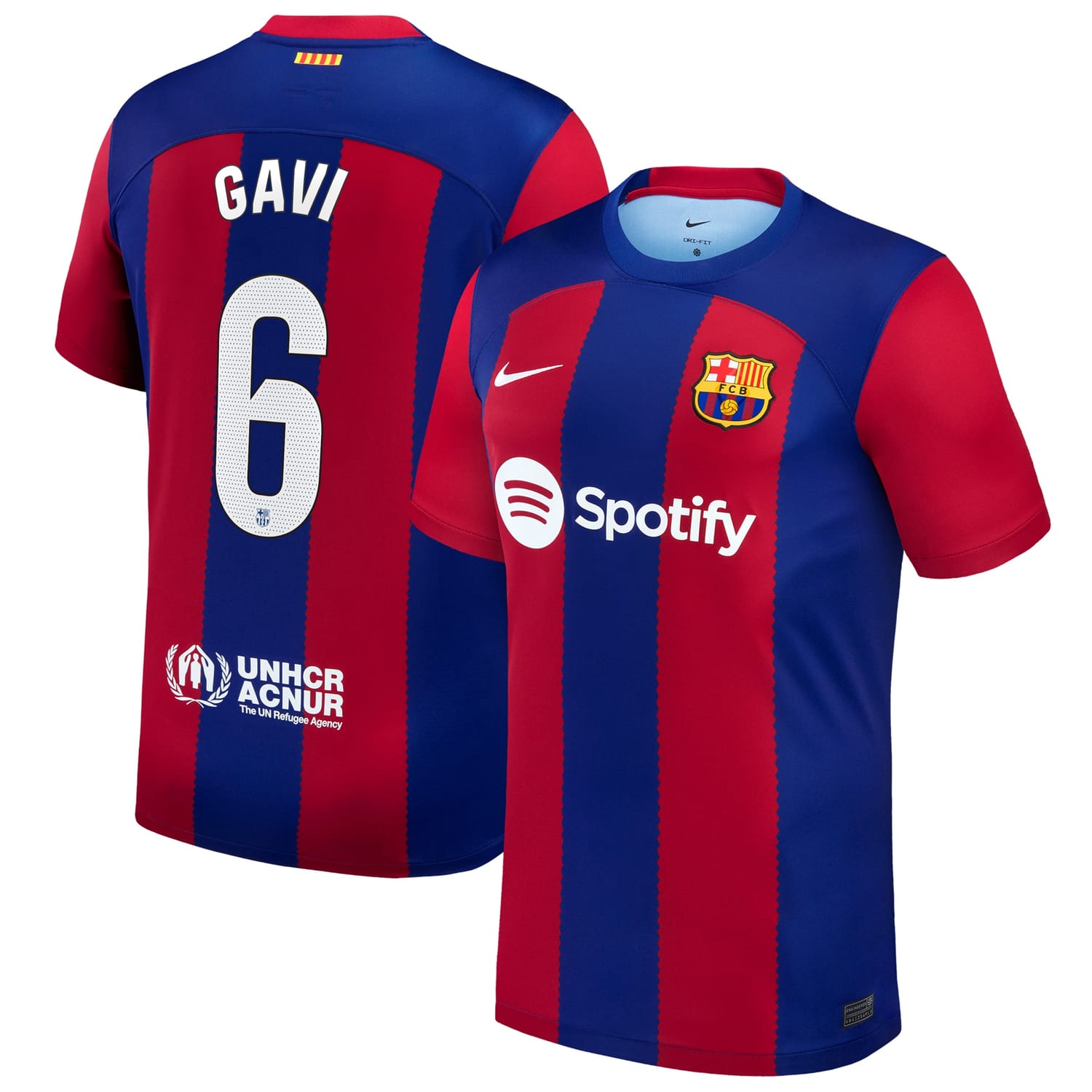 La Liga Barcelona Home Jersey Shirt Royal 2023-24 player Gavi printing for Men