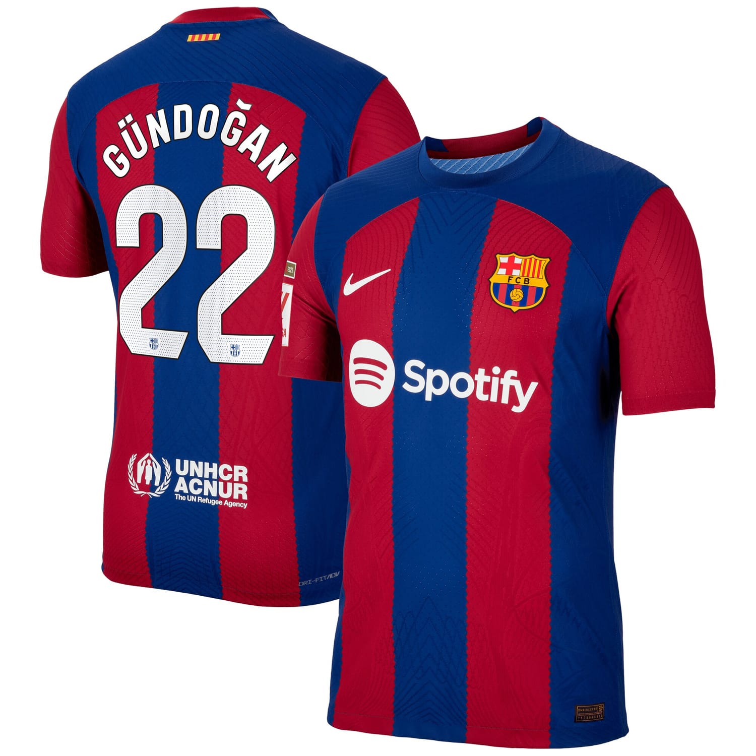 La Liga Barcelona Home Authentic Jersey Shirt Royal 2023-24 player Ilkay Gündogan printing for Men