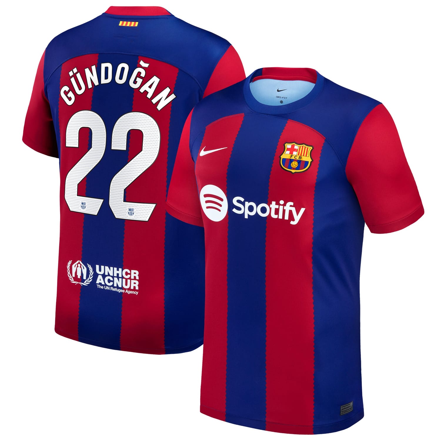 La Liga Barcelona Home Jersey Shirt Royal 2023-24 player Ilkay Gündogan printing for Men