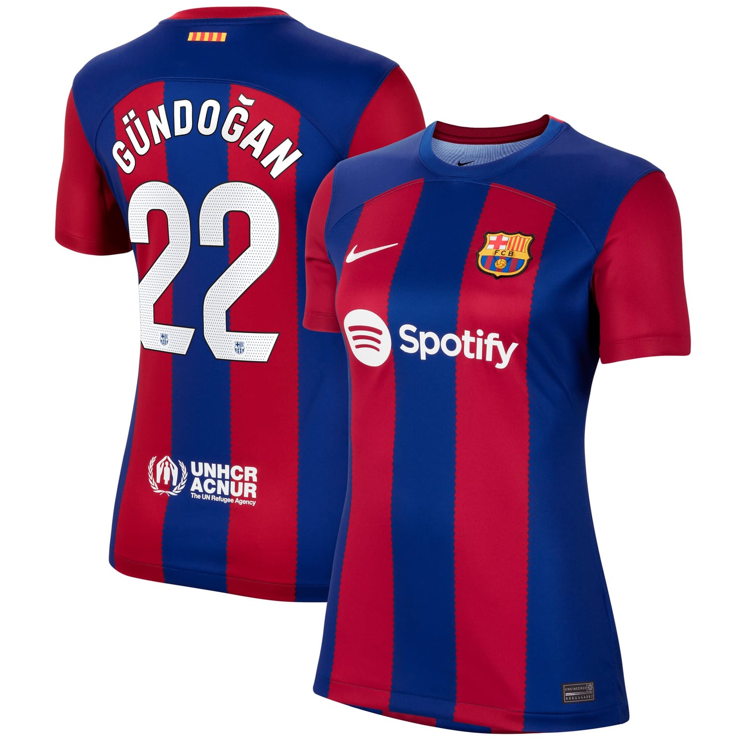 La Liga Barcelona Home Jersey Shirt Royal 2023-24 player Ilkay Gündogan printing for Women