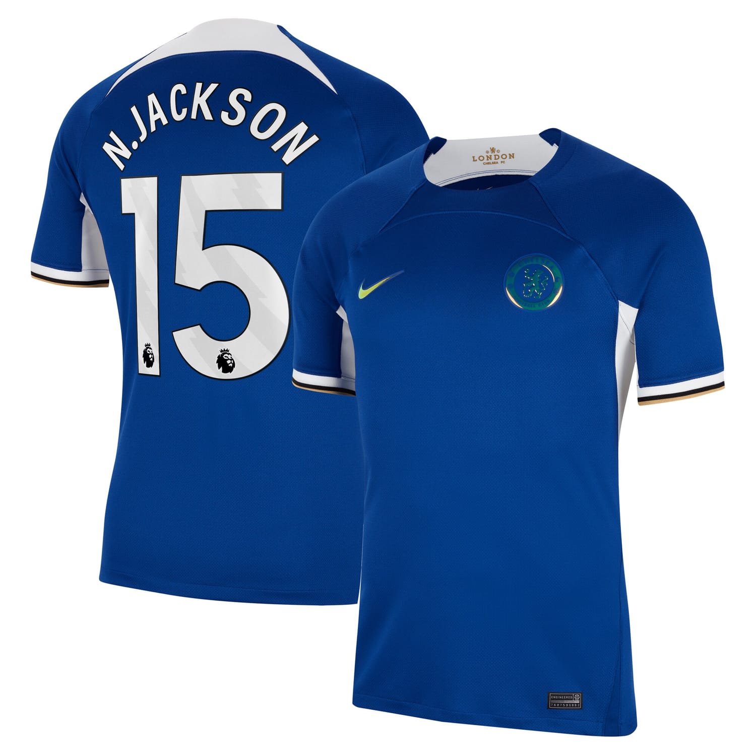 Premier League Chelsea Home Jersey Shirt Blue 2023-24 player Nicolas Jackson printing for Men