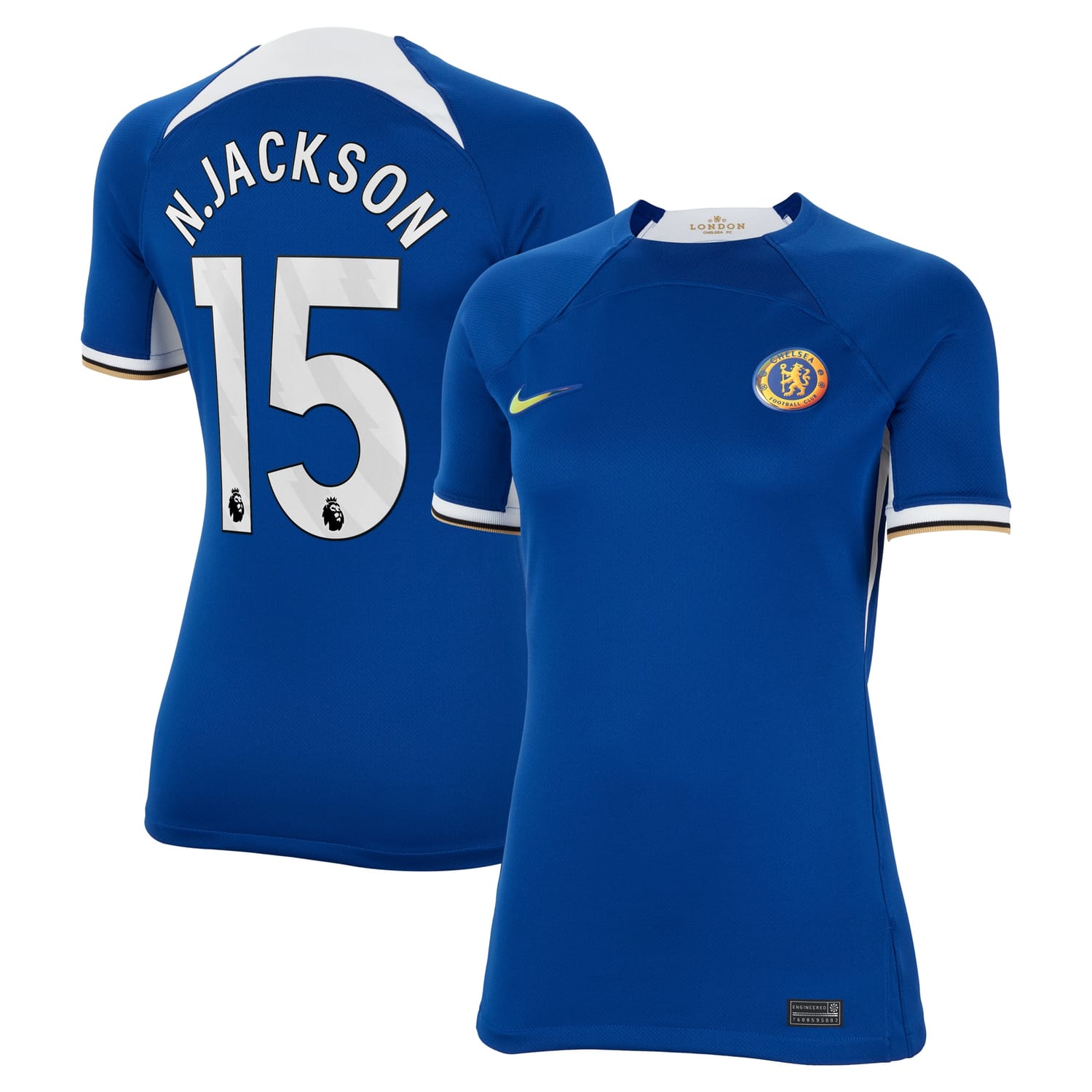 Premier League Chelsea Home Jersey Shirt Blue 2023-24 player Nicolas Jackson printing for Women