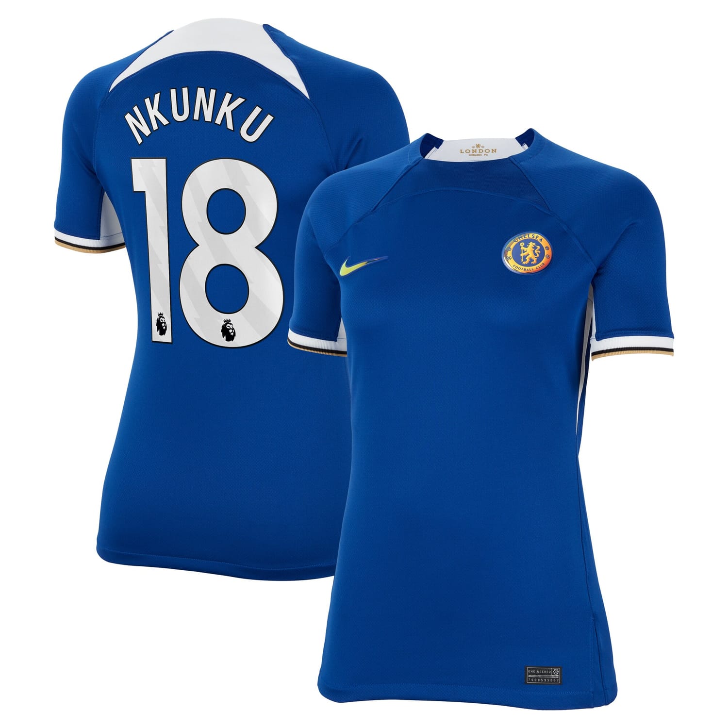 Premier League Chelsea Home Jersey Shirt Blue 2023-24 player Christopher Nkunku printing for Women
