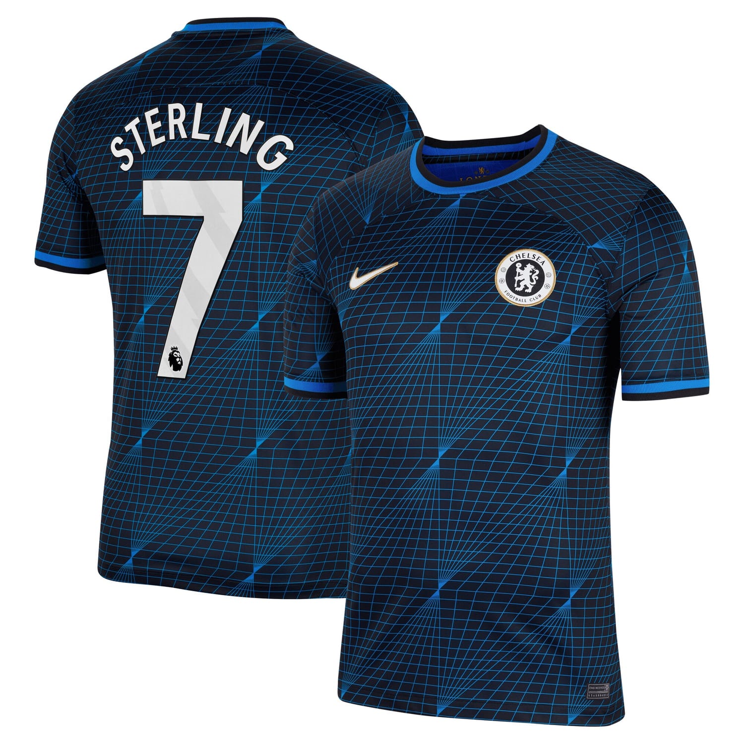Premier League Chelsea Away Jersey Shirt Navy 2023-24 player Raheem Sterling printing for Men