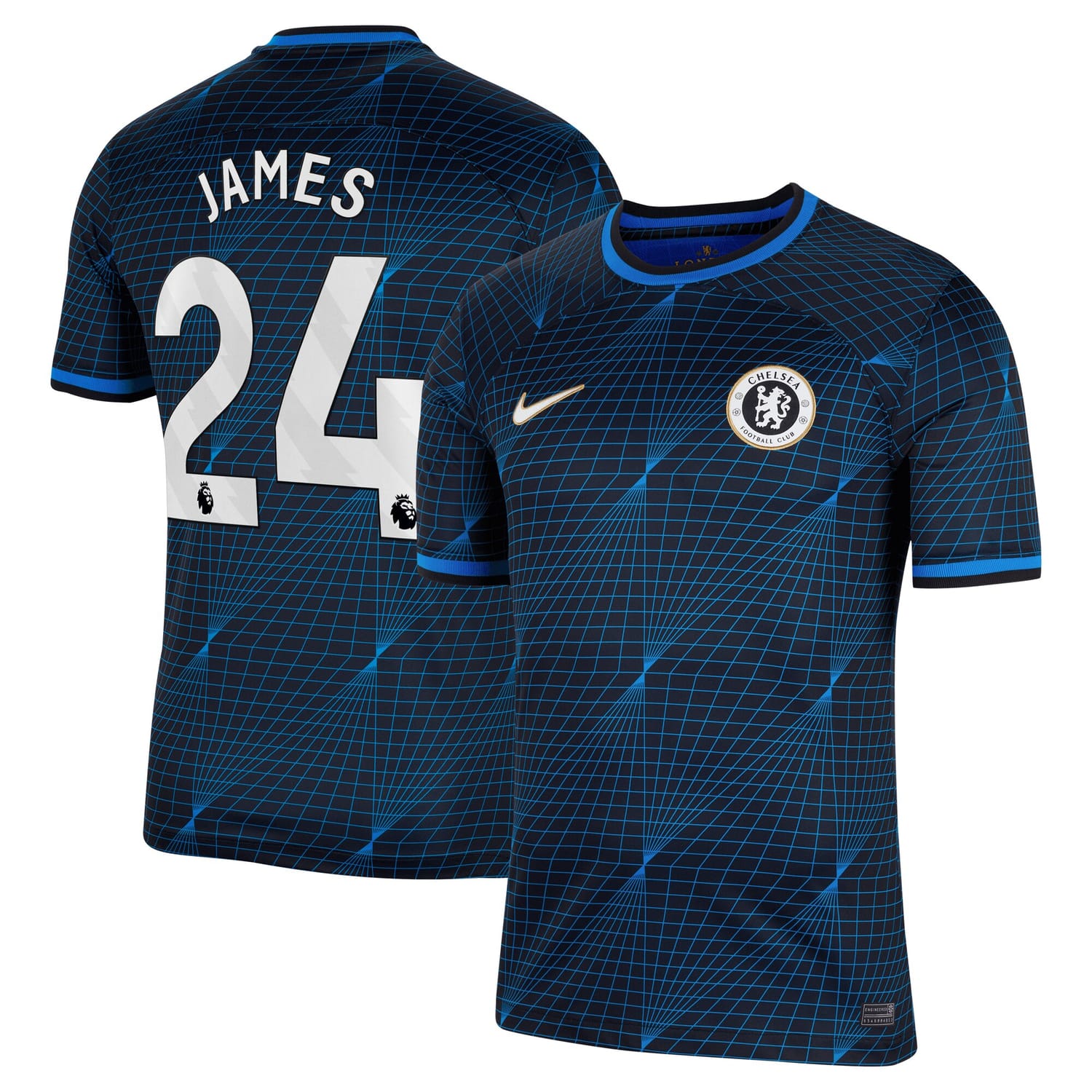 Premier League Chelsea Away Jersey Shirt Navy 2023-24 player Reece James printing for Men