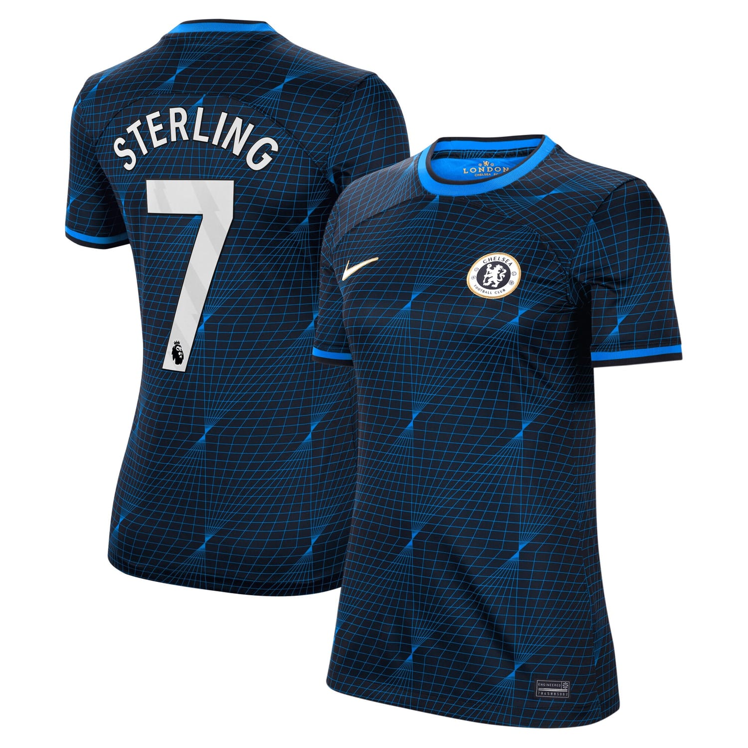 Premier League Chelsea Away Jersey Shirt Navy 2023-24 player Raheem Sterling printing for Women